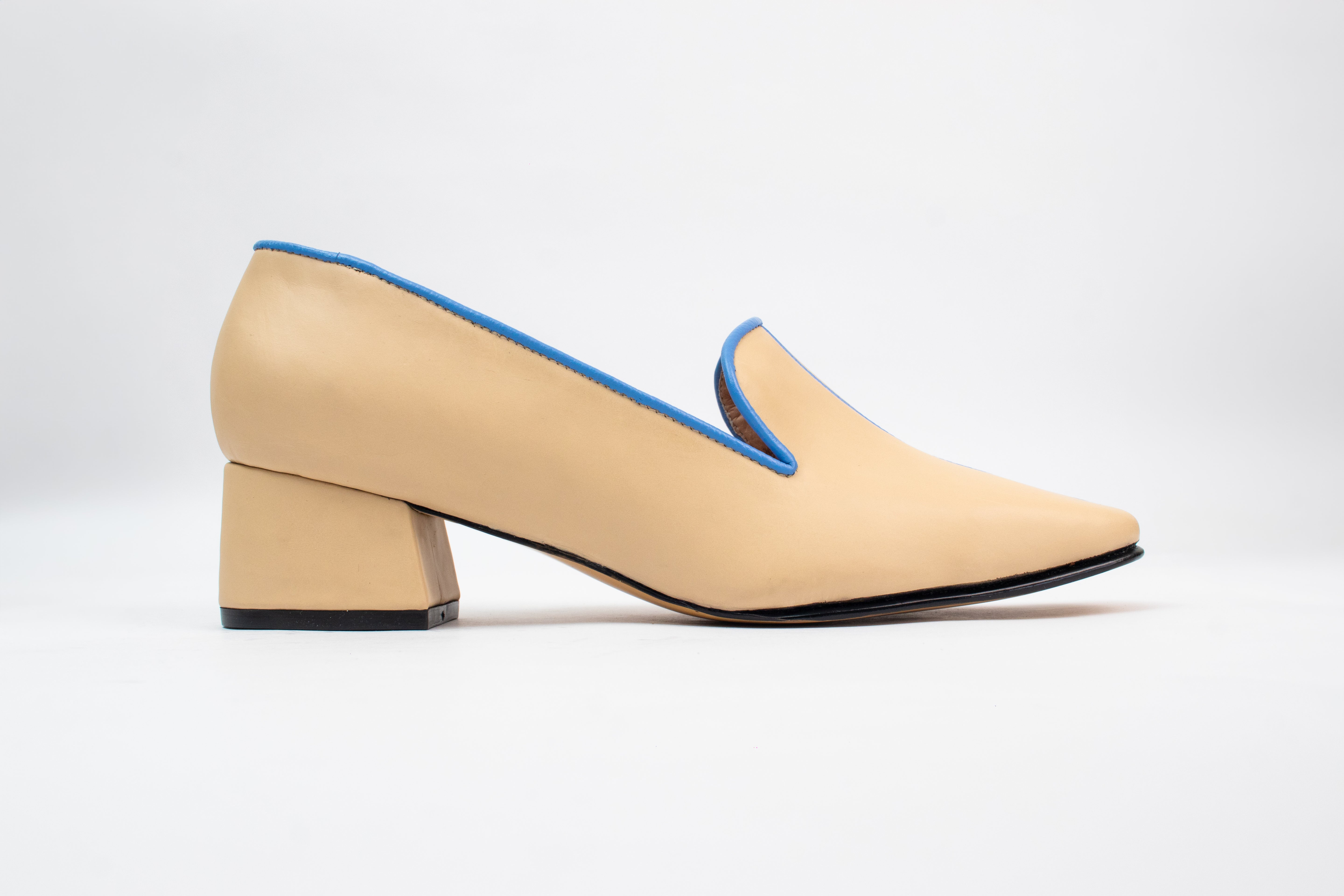 LOAFERS - beige X azul
