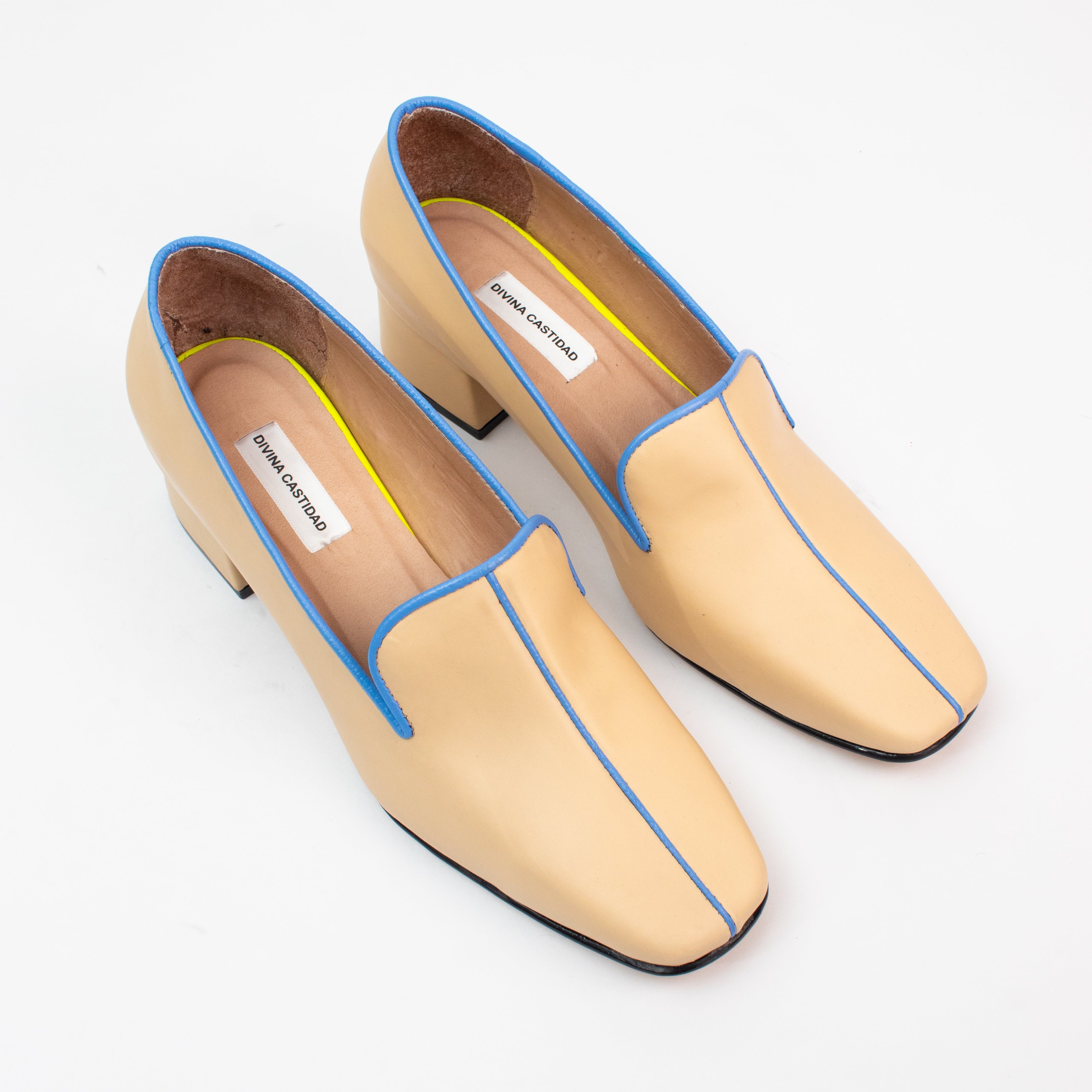 LOAFERS - beige X azul