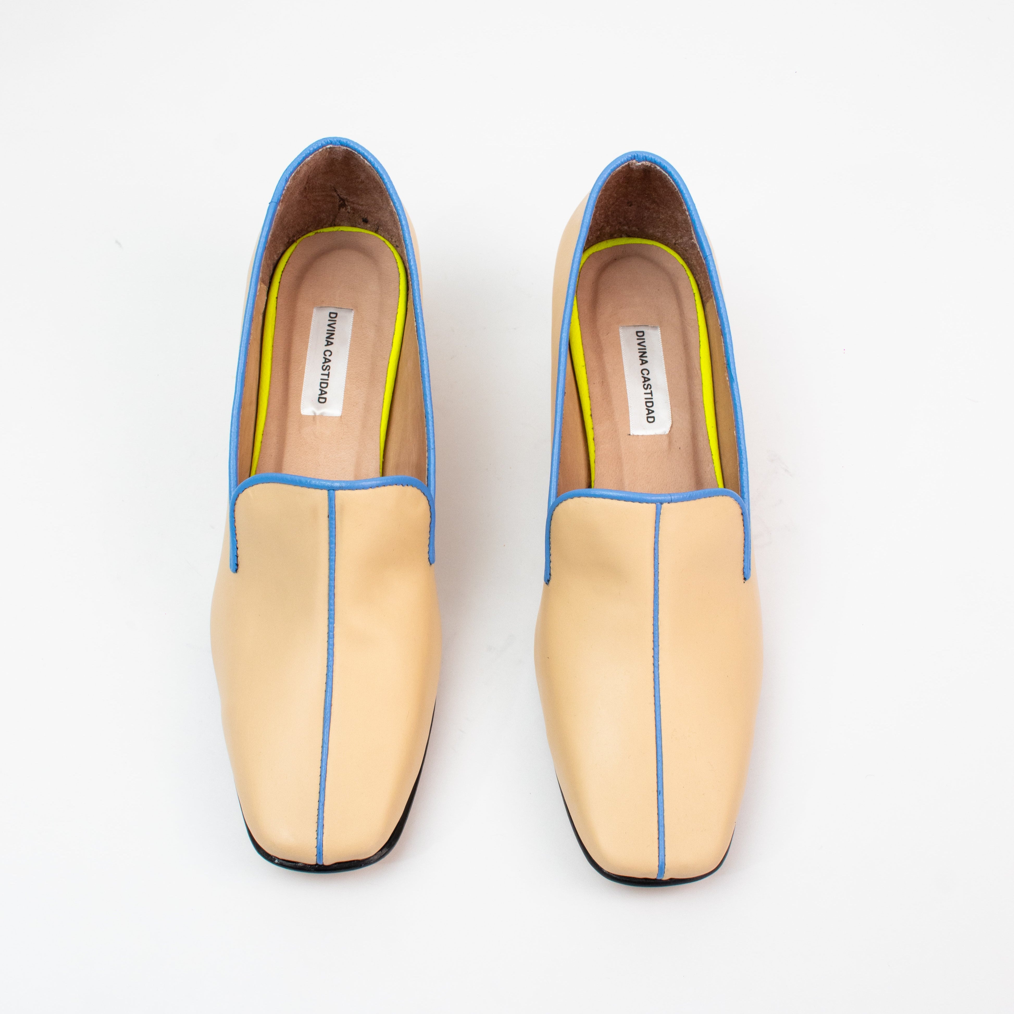 LOAFERS - beige X azul