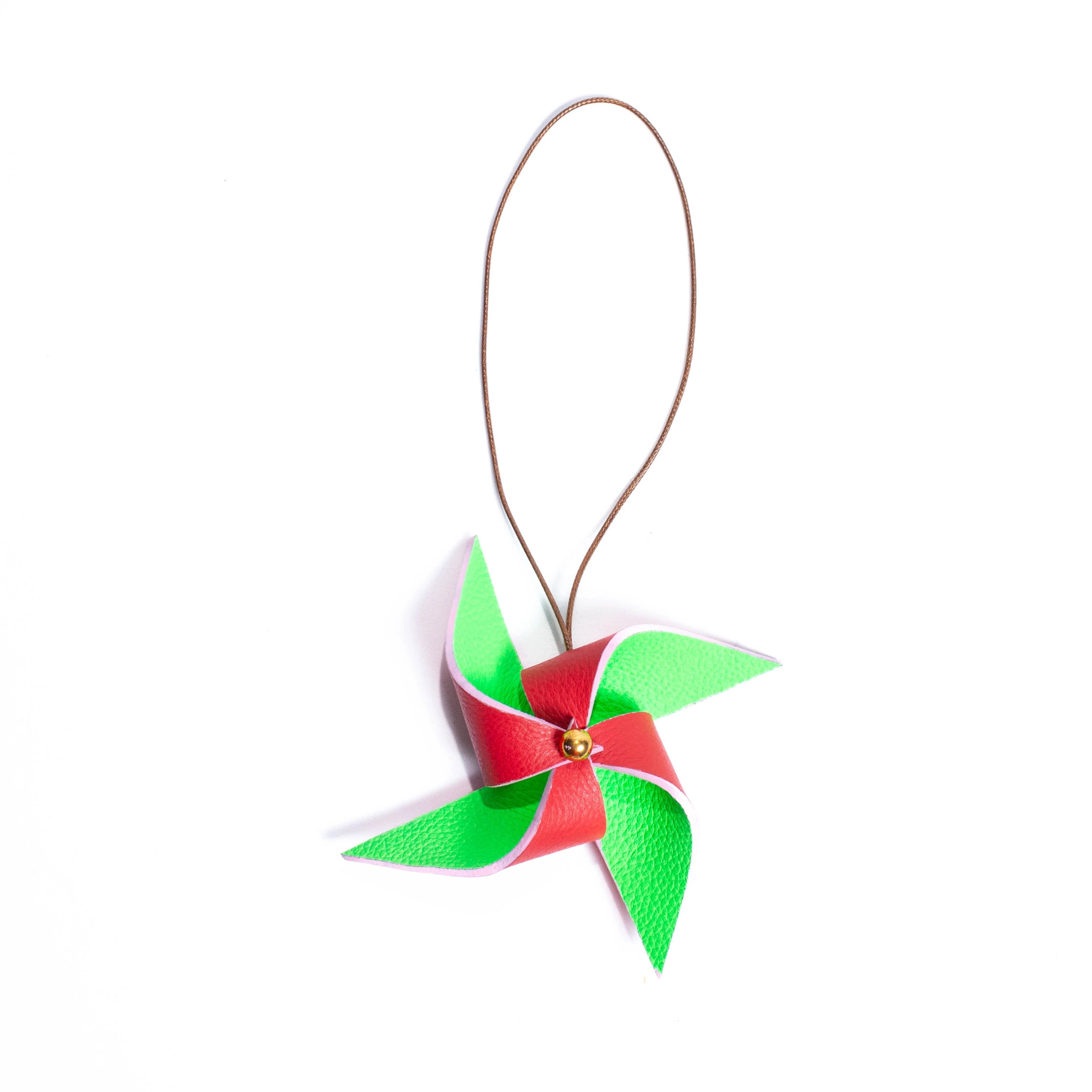 Windmill Charm Red + Green