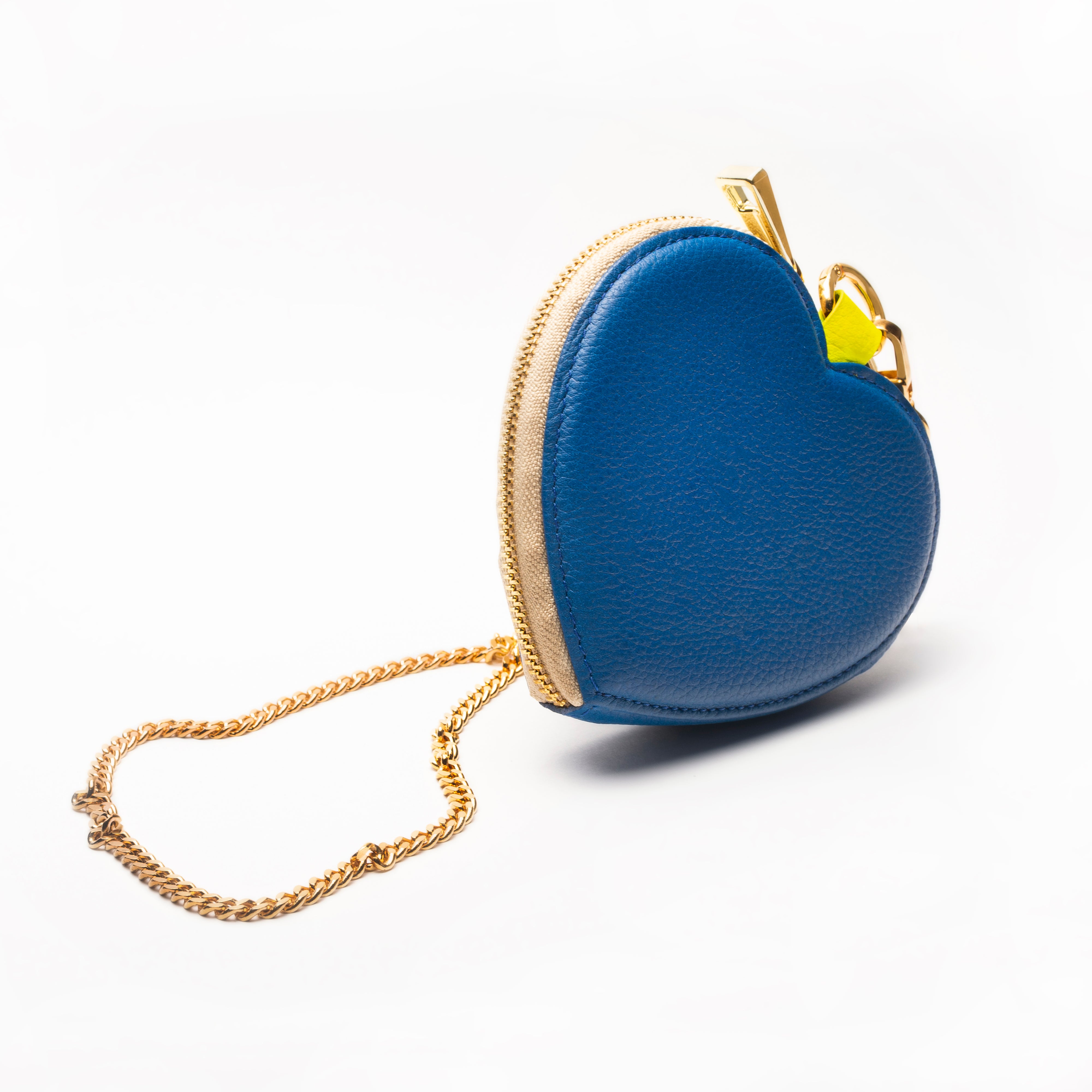 micro HEART - crossbody BAG - azul COBALTO- DIVINA CASTIDAD