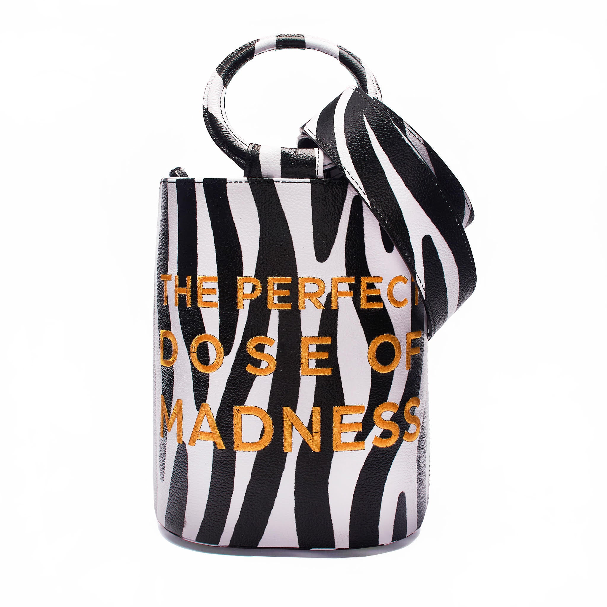 BASKET bag B&W zebra BOLD