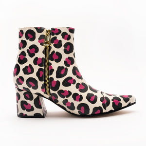 ANKLE boots FUCSIA animal PRINT