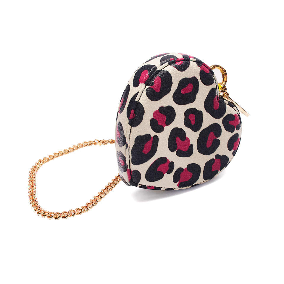 micro HEART fucsia ANIMAL print