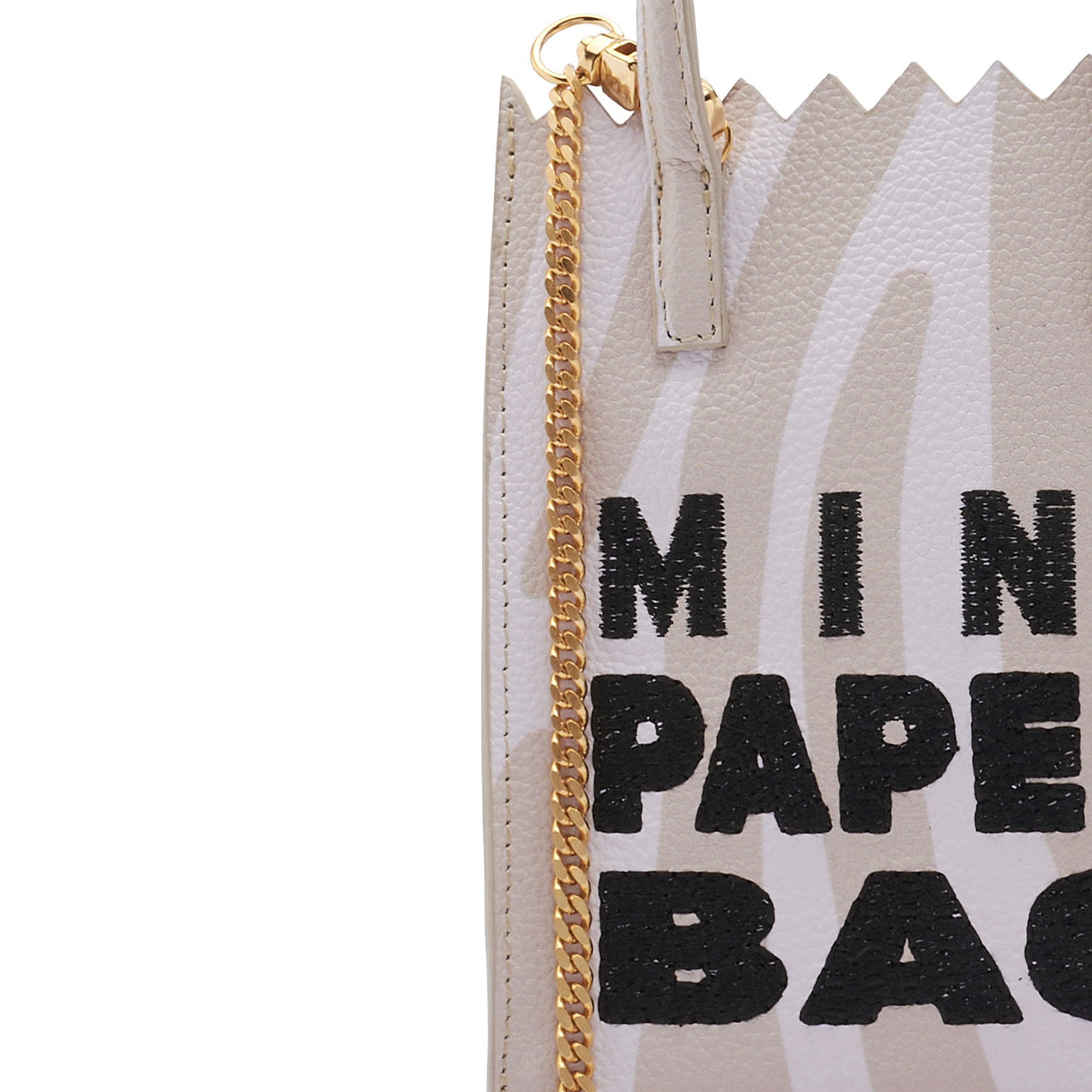 Mini Paper Bag - Beige Zebra Print