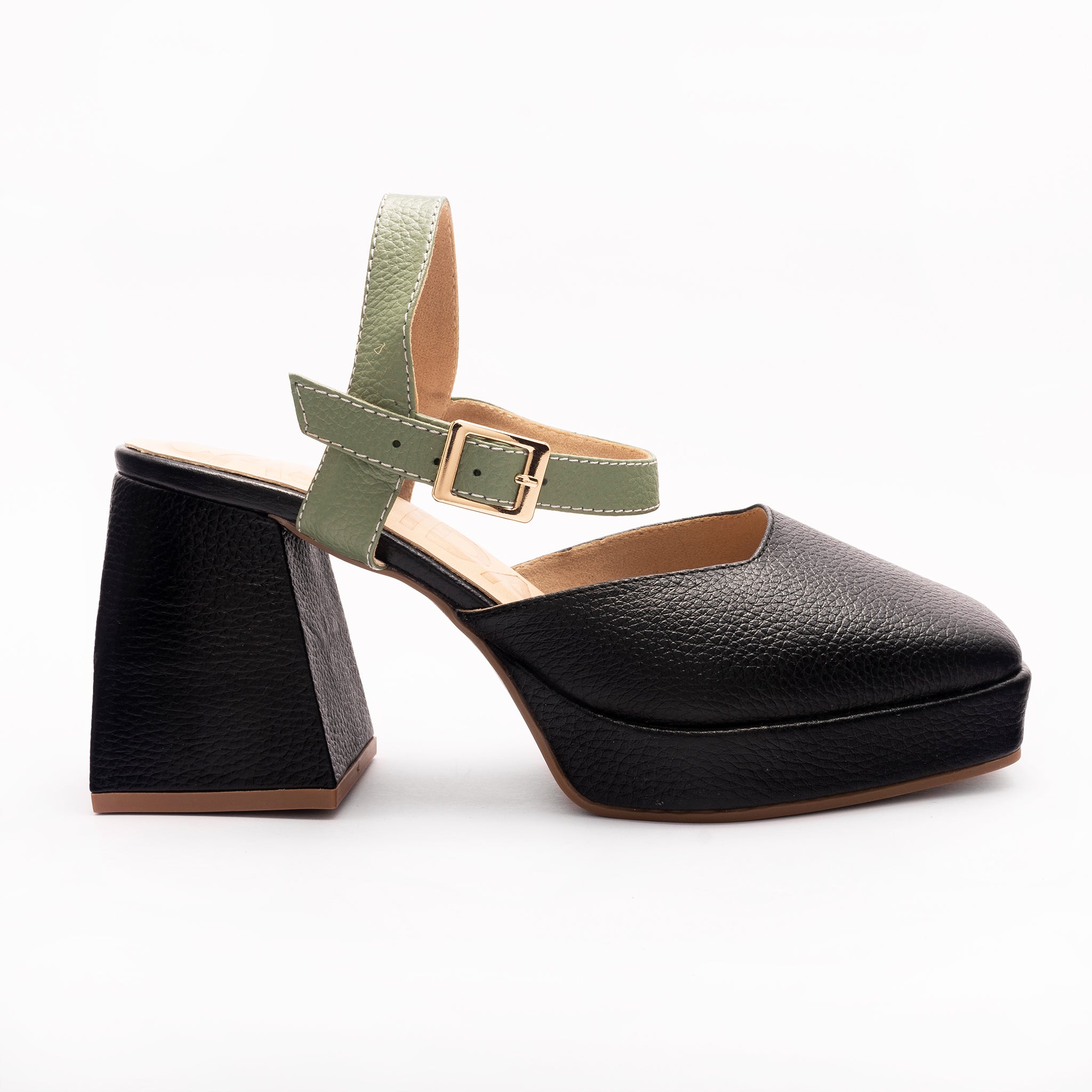 HIGH heels - BLACK + salvia -
