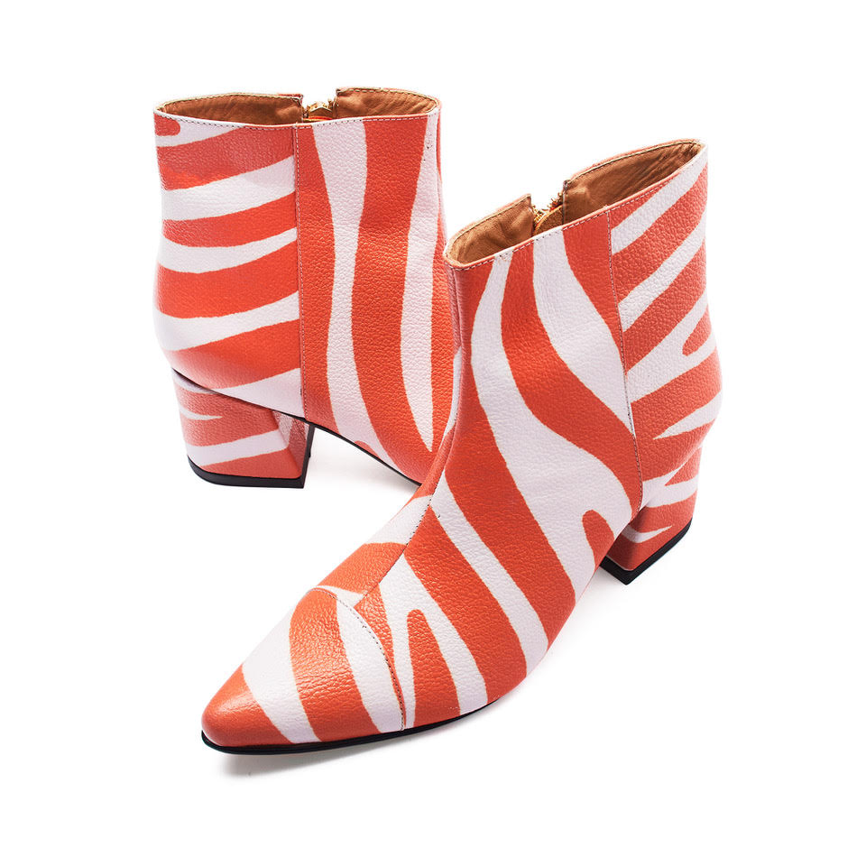 ANKLE boots CEBRA naranja