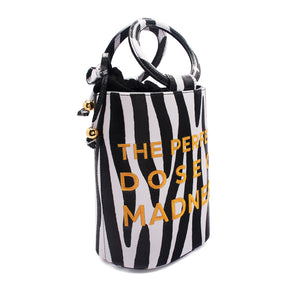 BASKET bag B&W zebra BOLD