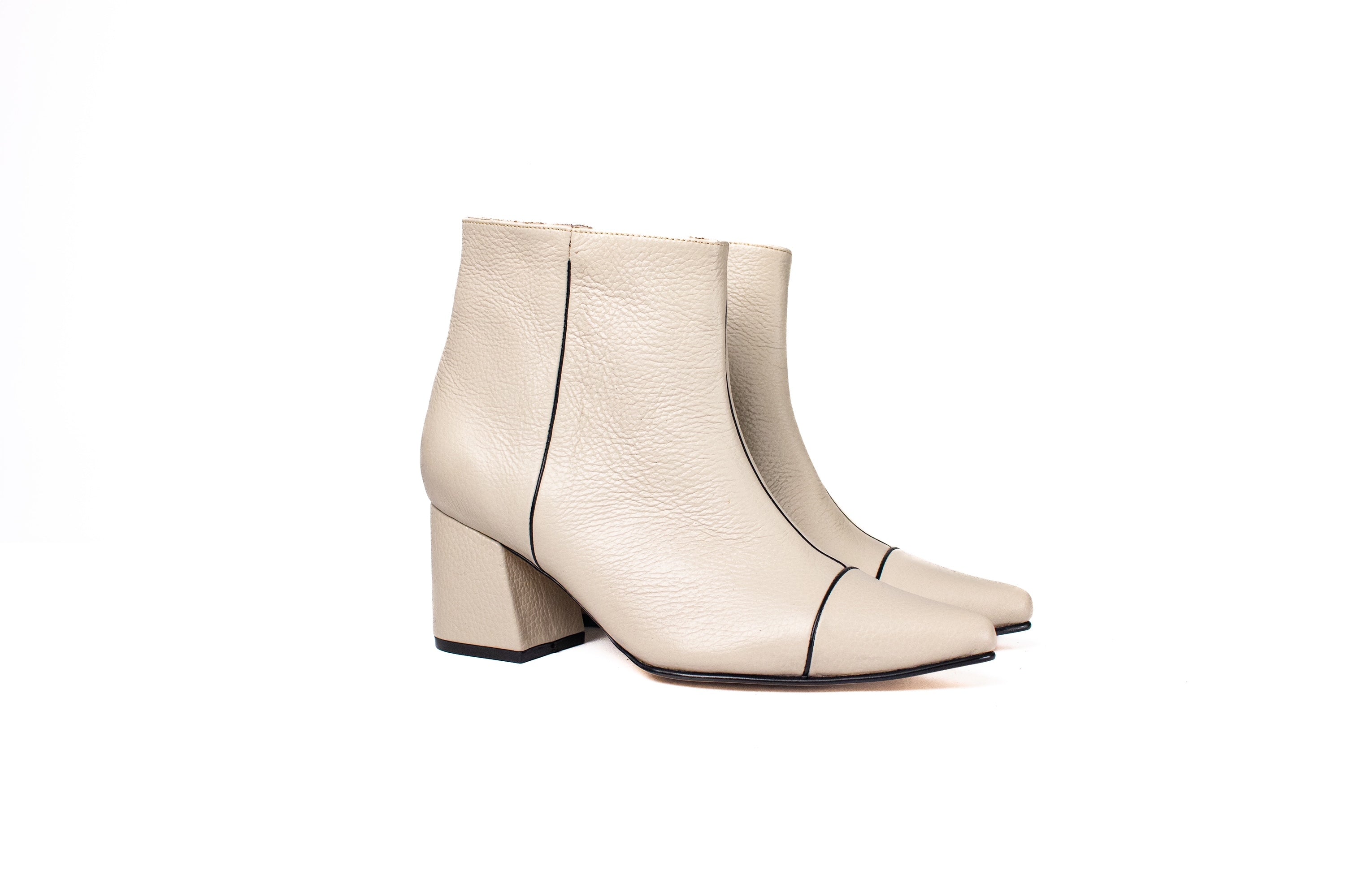 ANKLE boots - Beige x negro