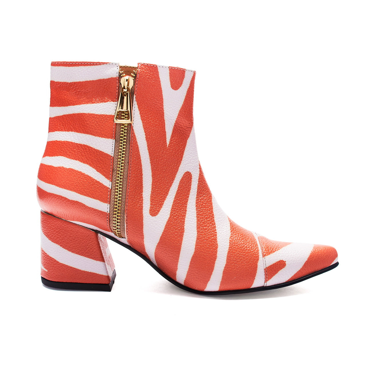 ANKLE boots CEBRA naranja