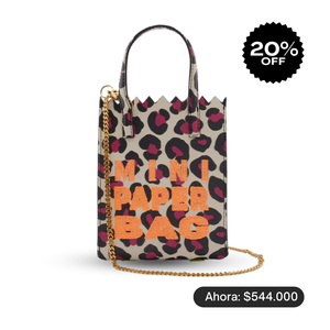 MINI paper BAG fucsia ANIMAL print