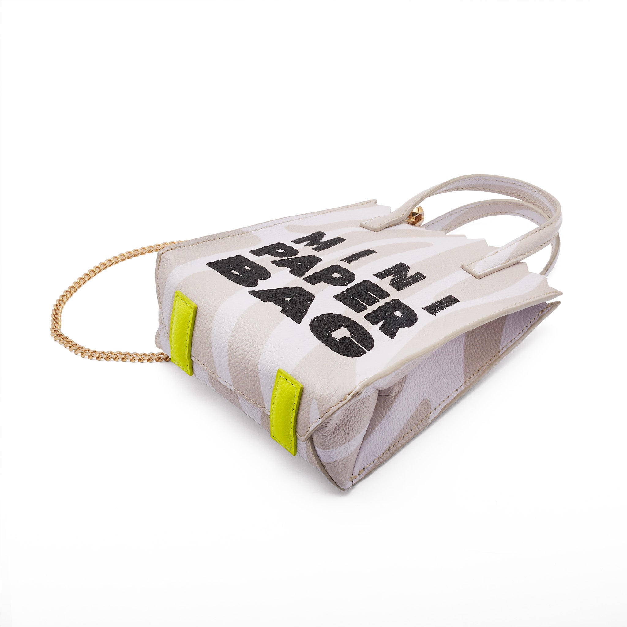 Mini Paper Bag - Beige Zebra Print