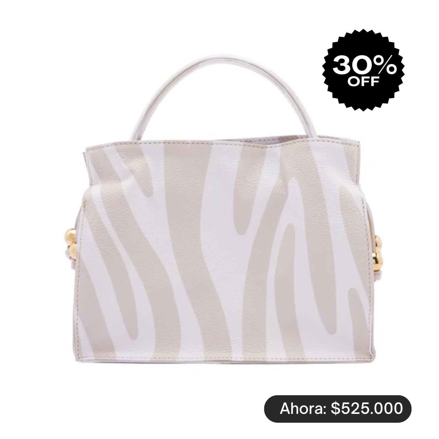 MOCHILITA bombón BEIGE zebra PRINT