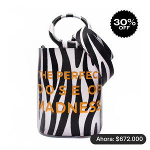 BASKET bag B&W zebra BOLD