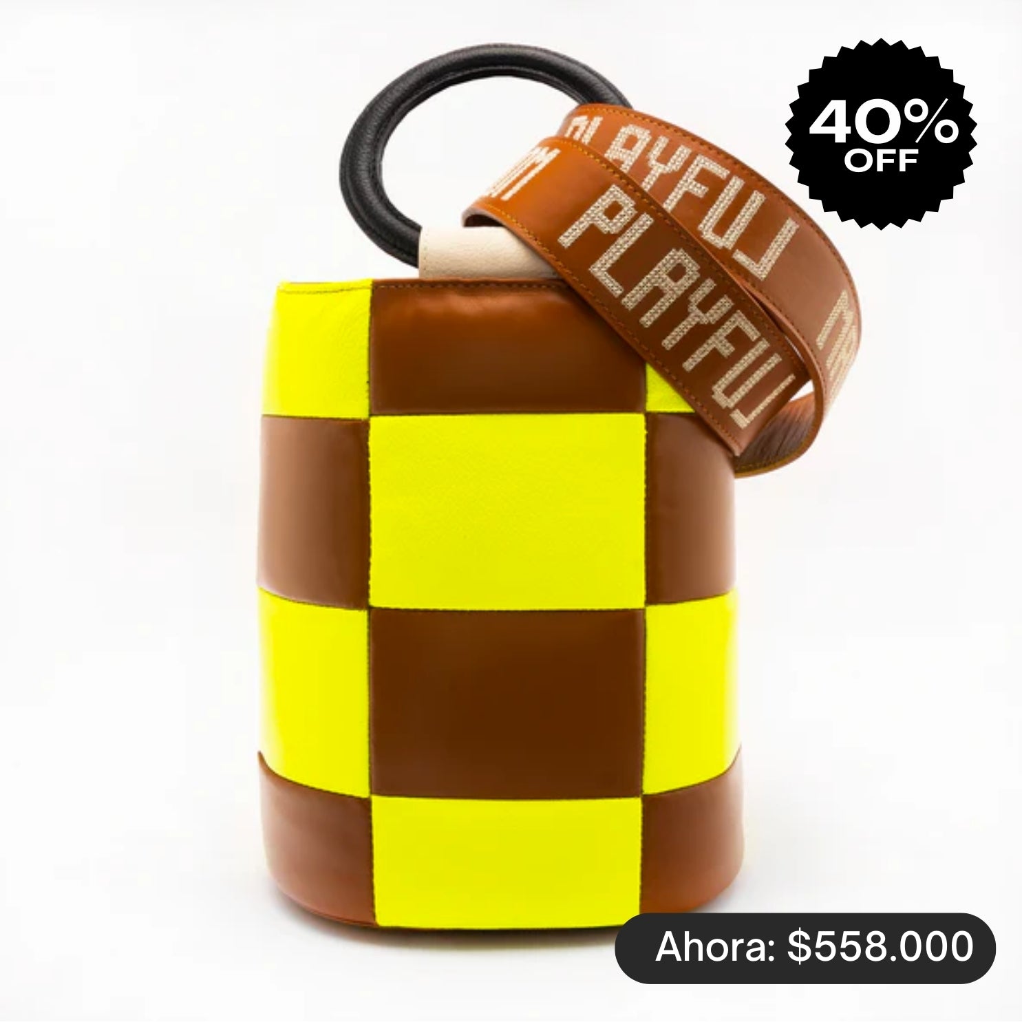 Basket Bag - Honey + Neon Lemon