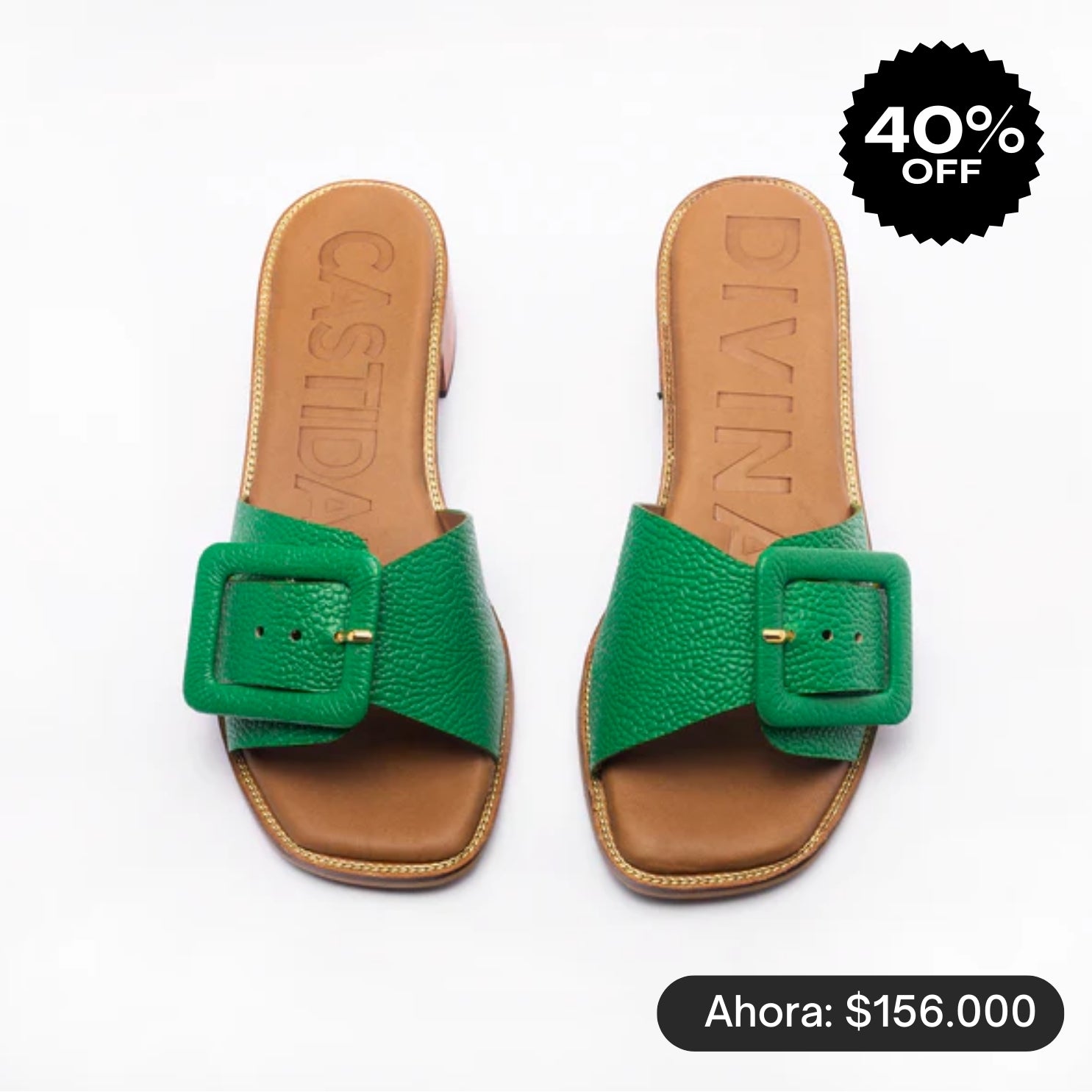 PALA hebilla SANDAL -  verde TREBOL -