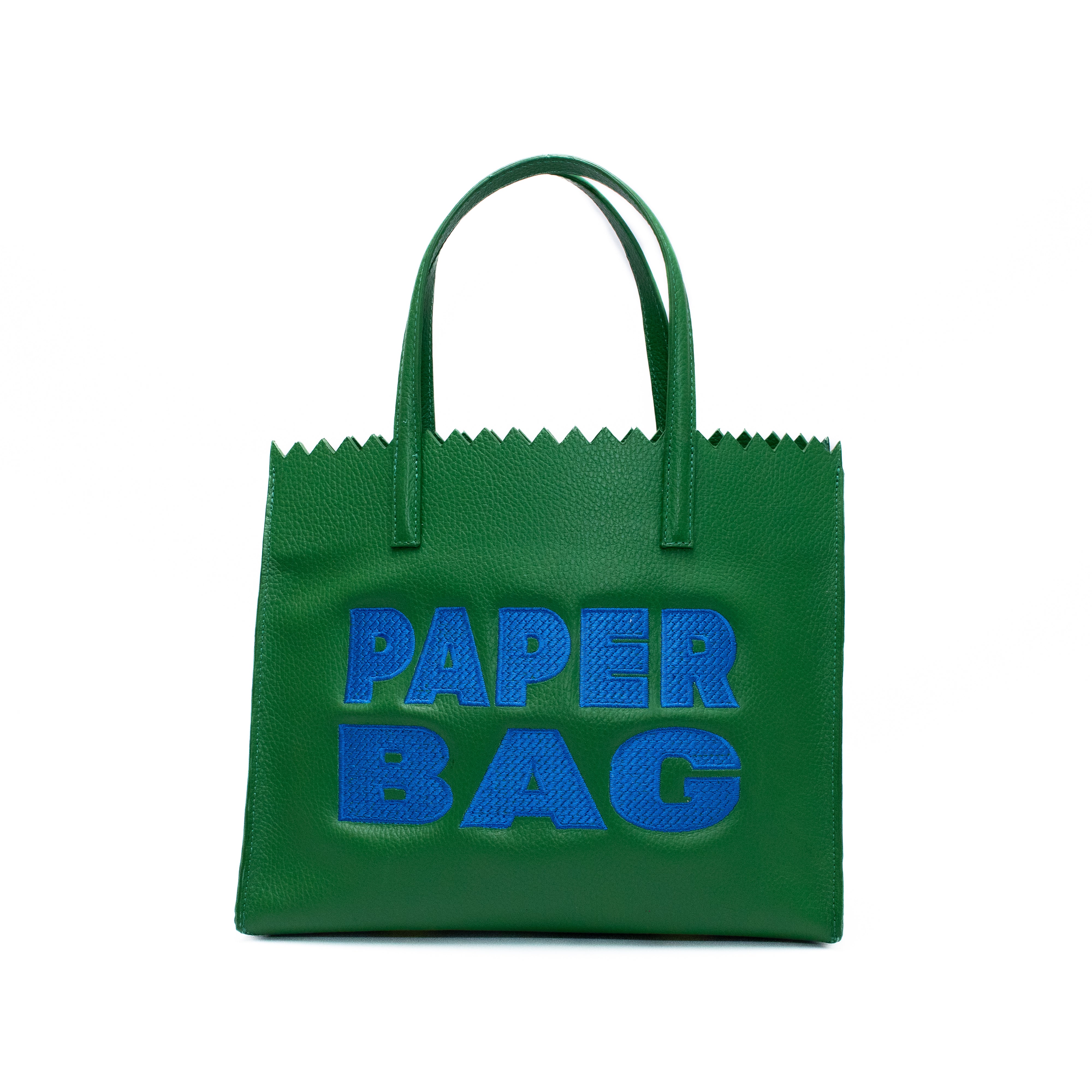 PAPER BAG SHORT - verde forest x celeste