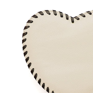 Heart BAG beige x NEGRO