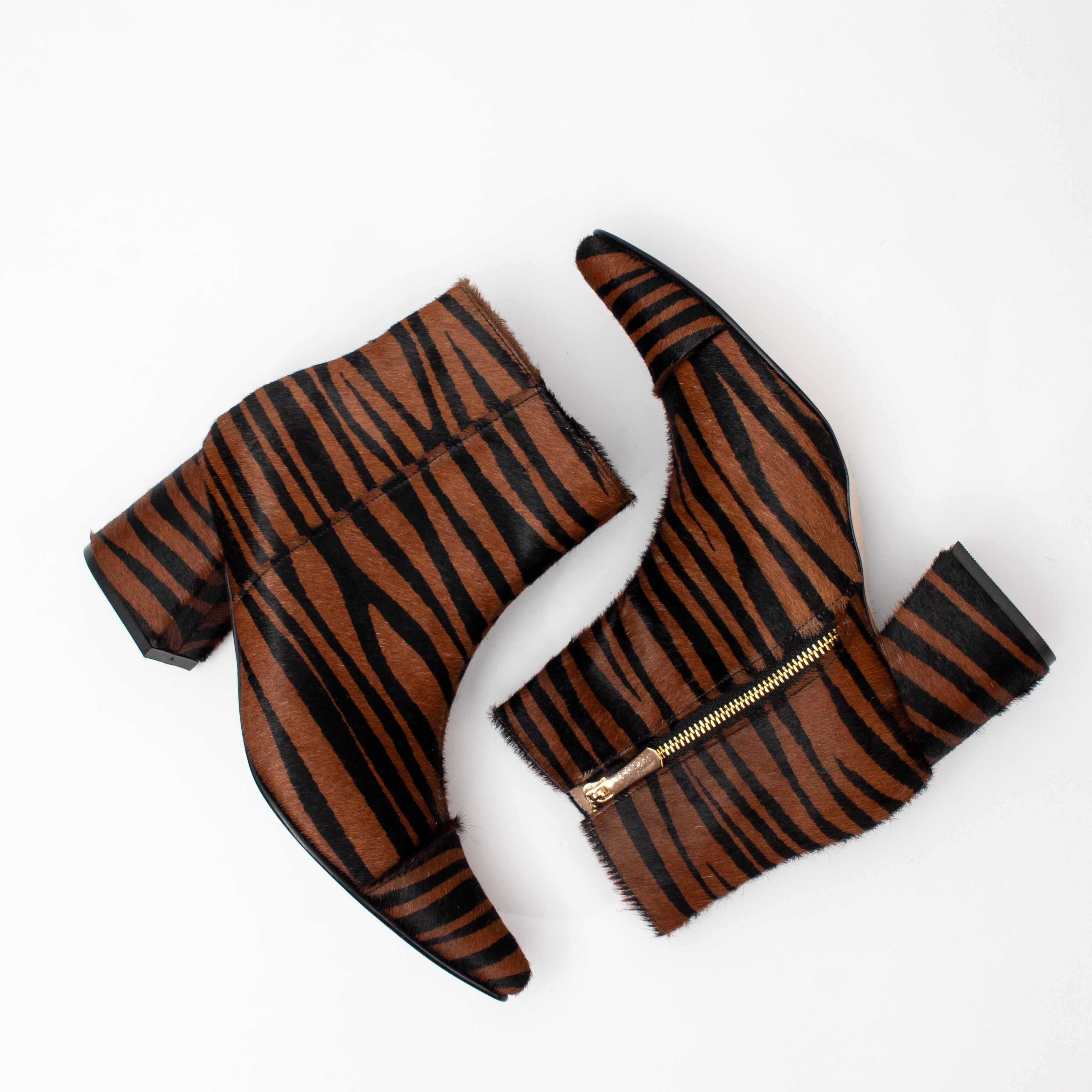 ANKLE boots pelo - ZEBRA