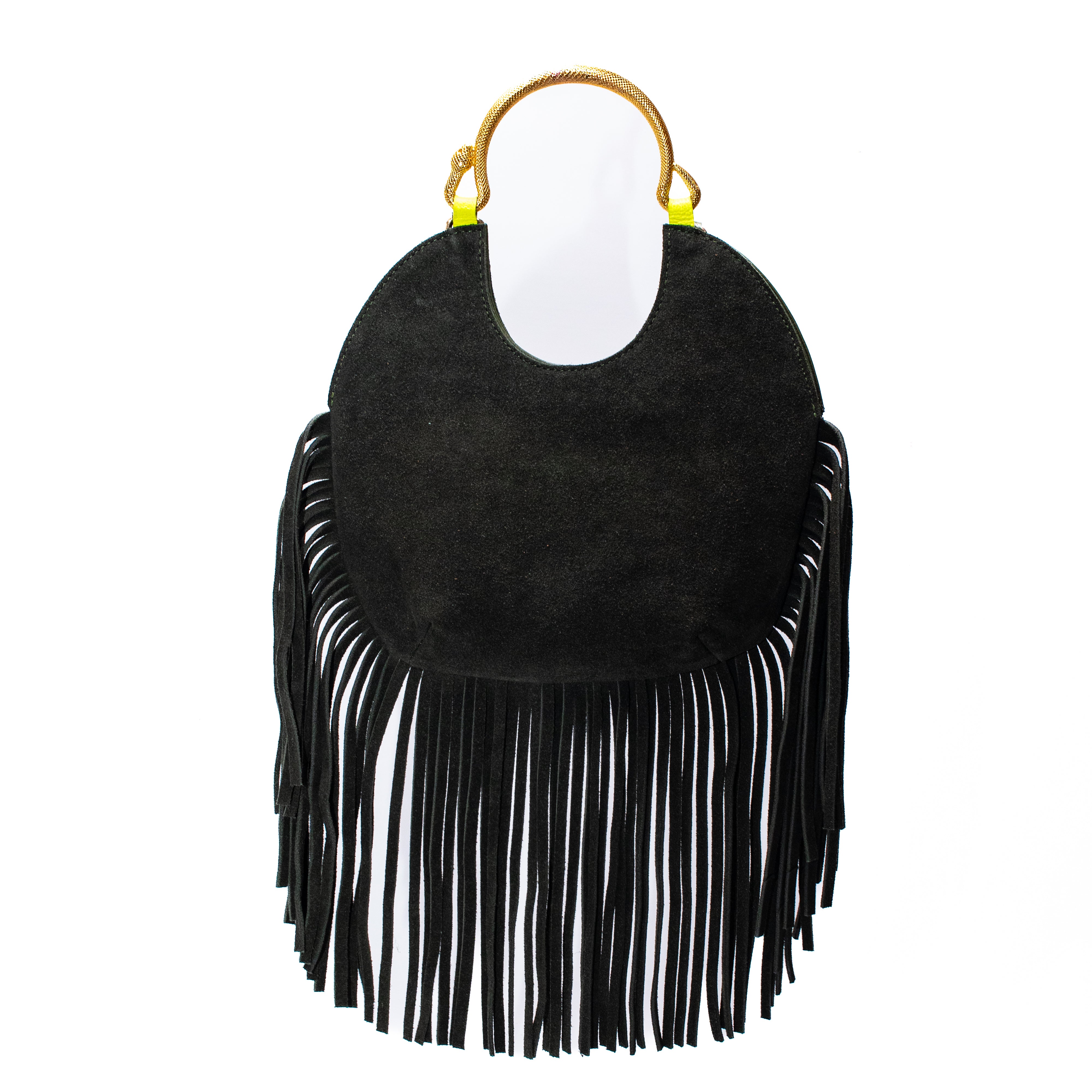 HOBO FRINGE BAG - Verde Botella