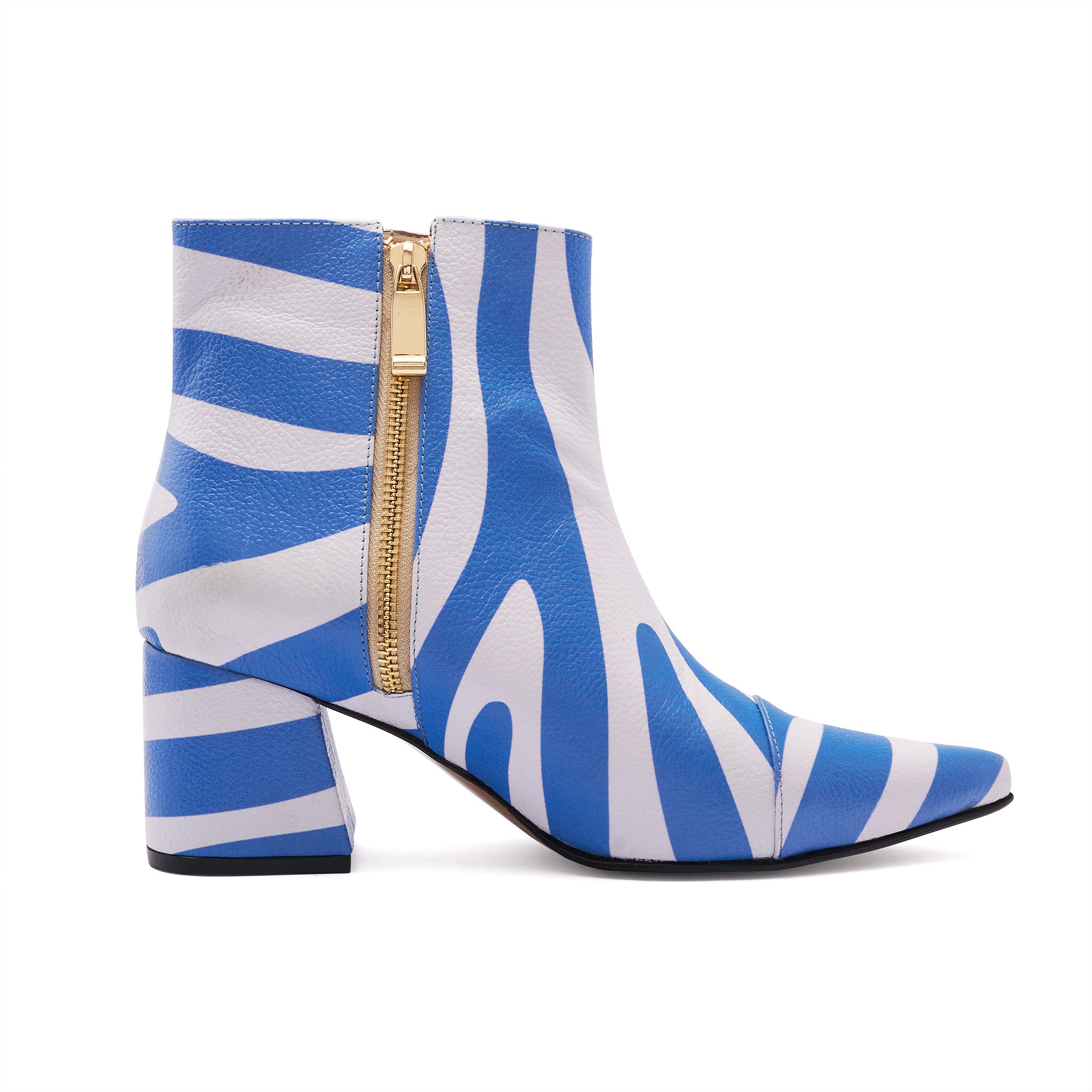 ANKLE boots BLUE cebra BOLD