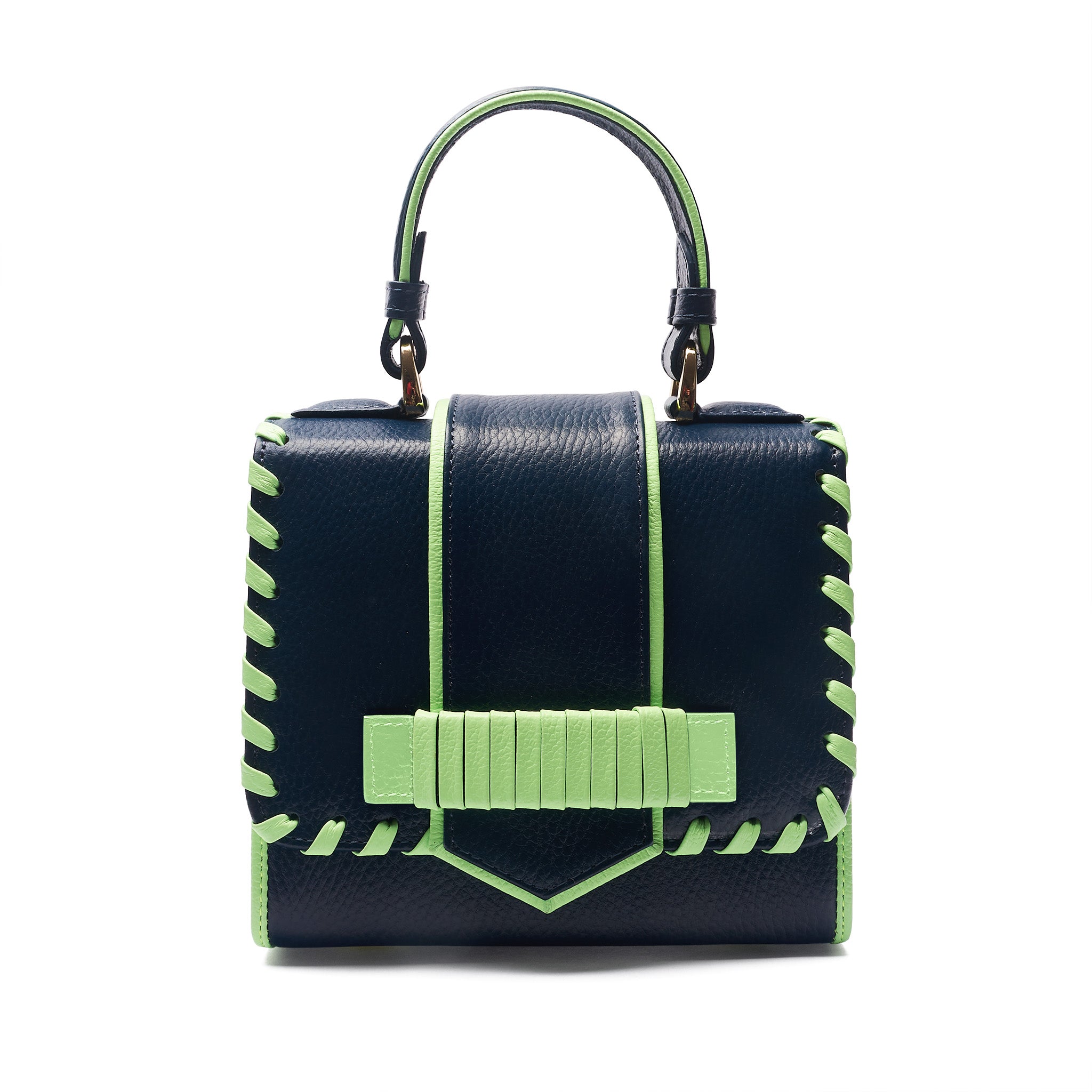 CITY bag - NAVY blue x VERDE manzana