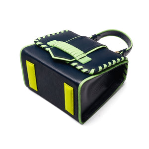 CITY bag - NAVY blue x VERDE manzana