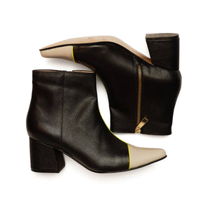 ANKLE boots - BLACK X BEIGE