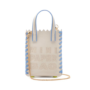 Mini Paper Bag - Beige x Ceruleo Blue