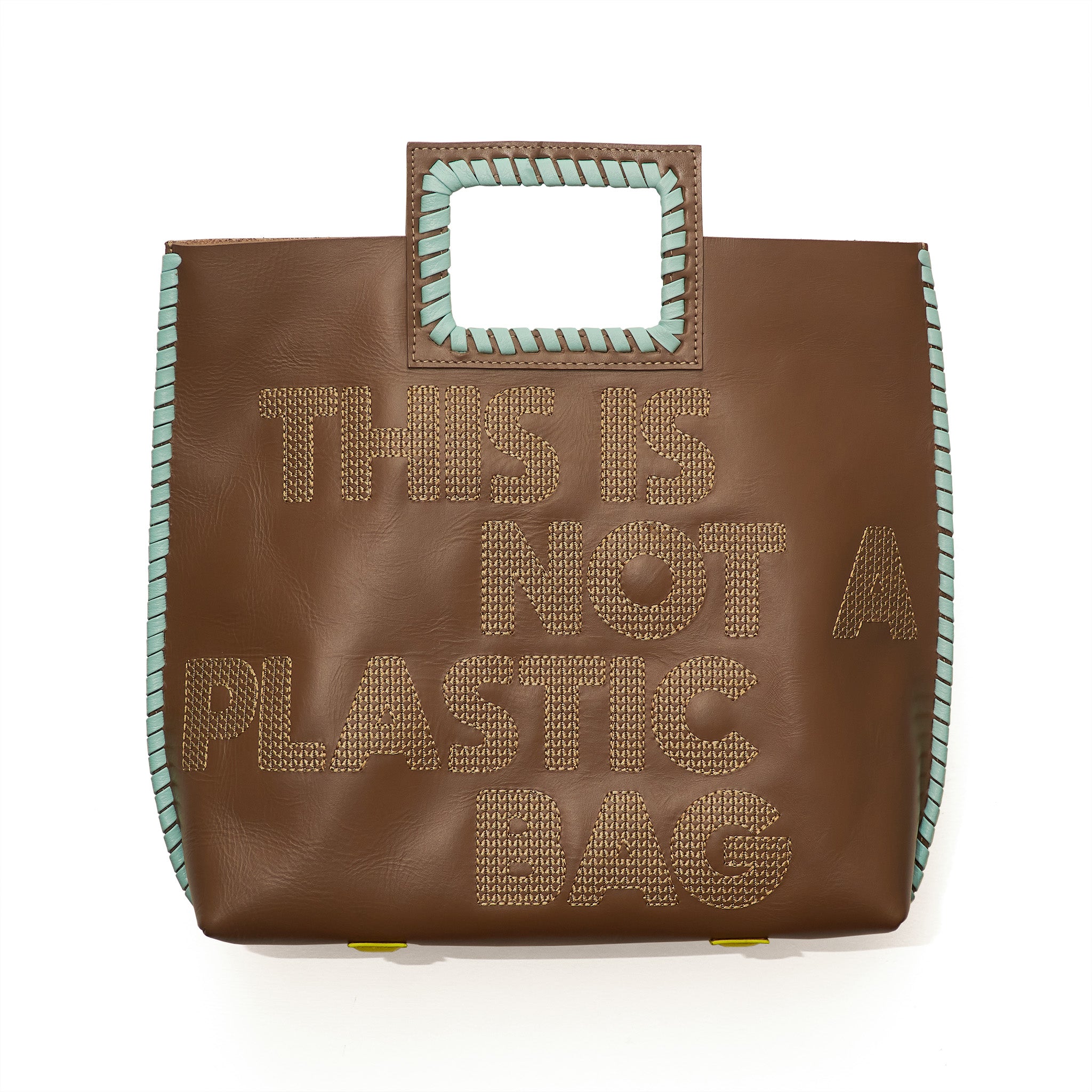 NOT vinilo BAG - TAUPE x CELESTE