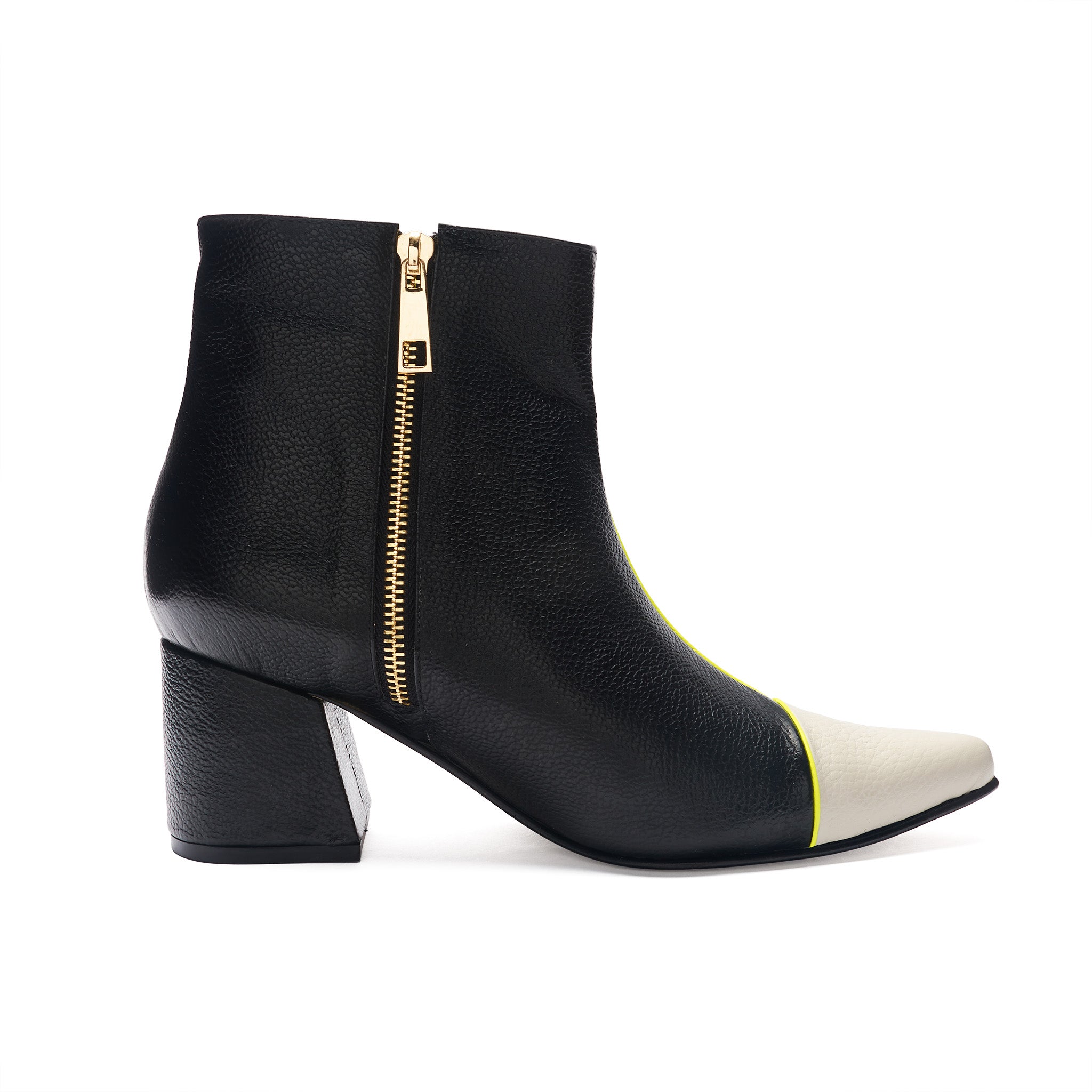 ANKLE boots - BLACK X BEIGE