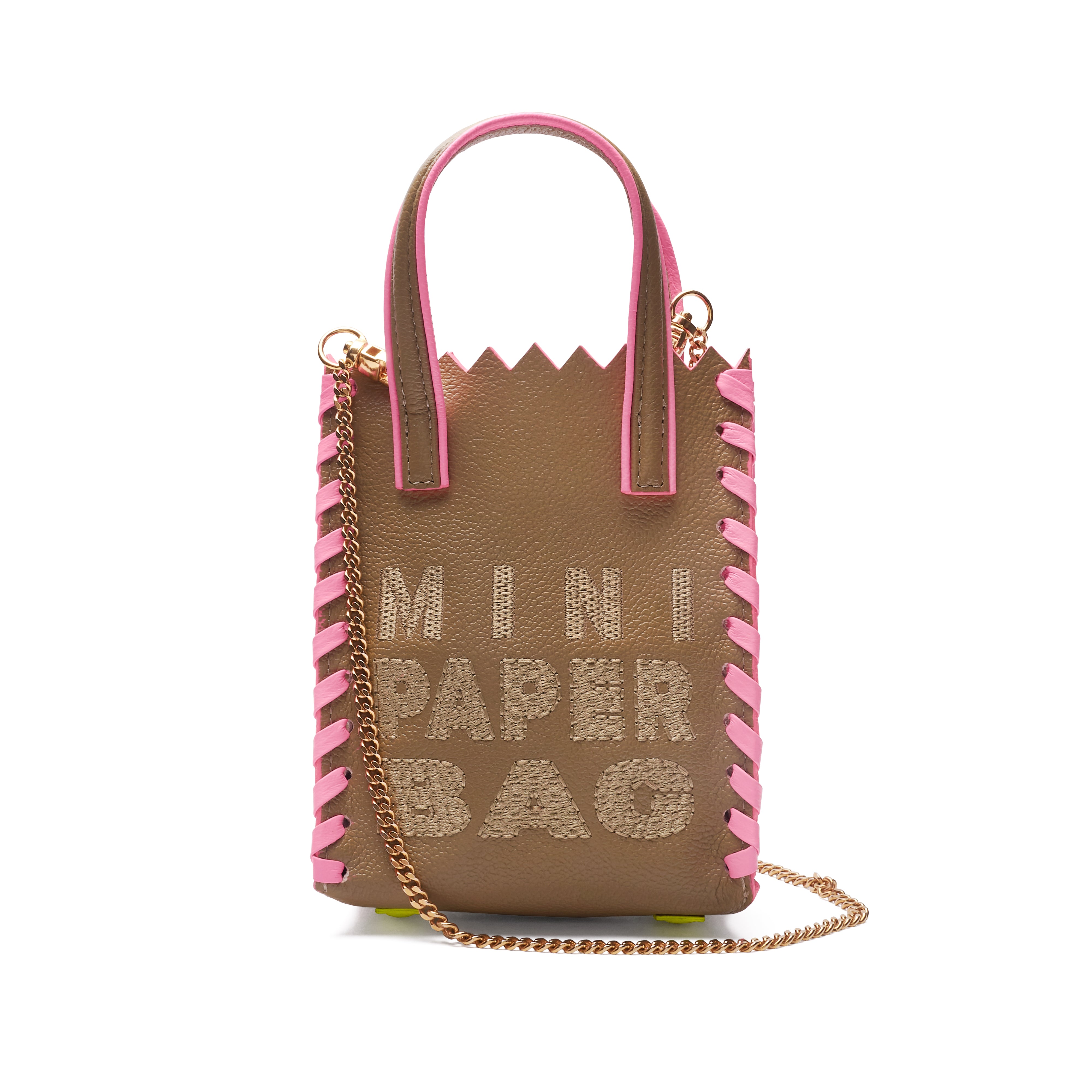 Mini Paper Bag - Musgo x Rosa