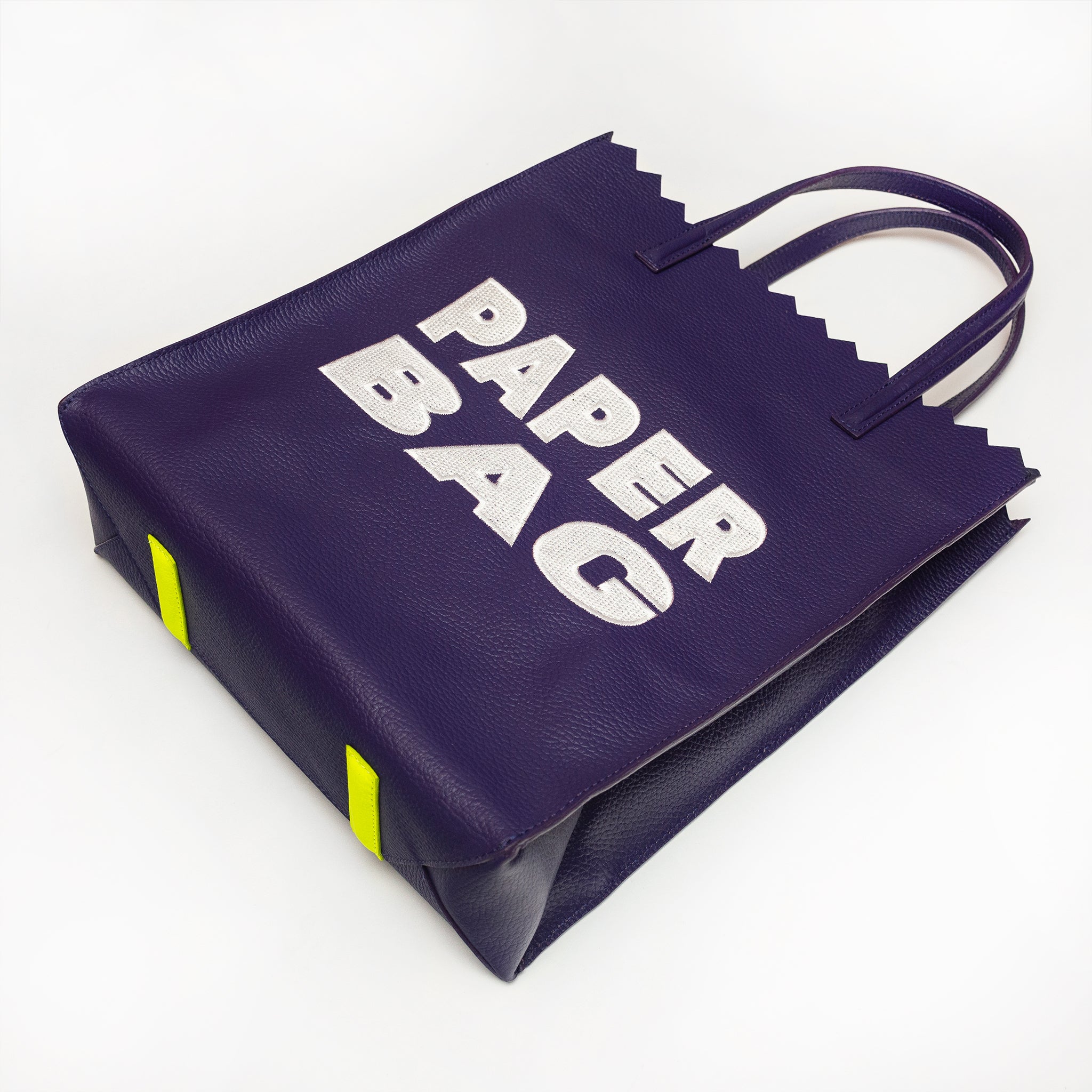 PAPER bag - VIOLETA obispo + BORDADO beige -