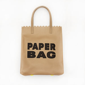 PAPER bag - COCOA + bordado NEGRO -