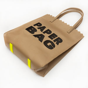 PAPER bag - COCOA + bordado NEGRO -