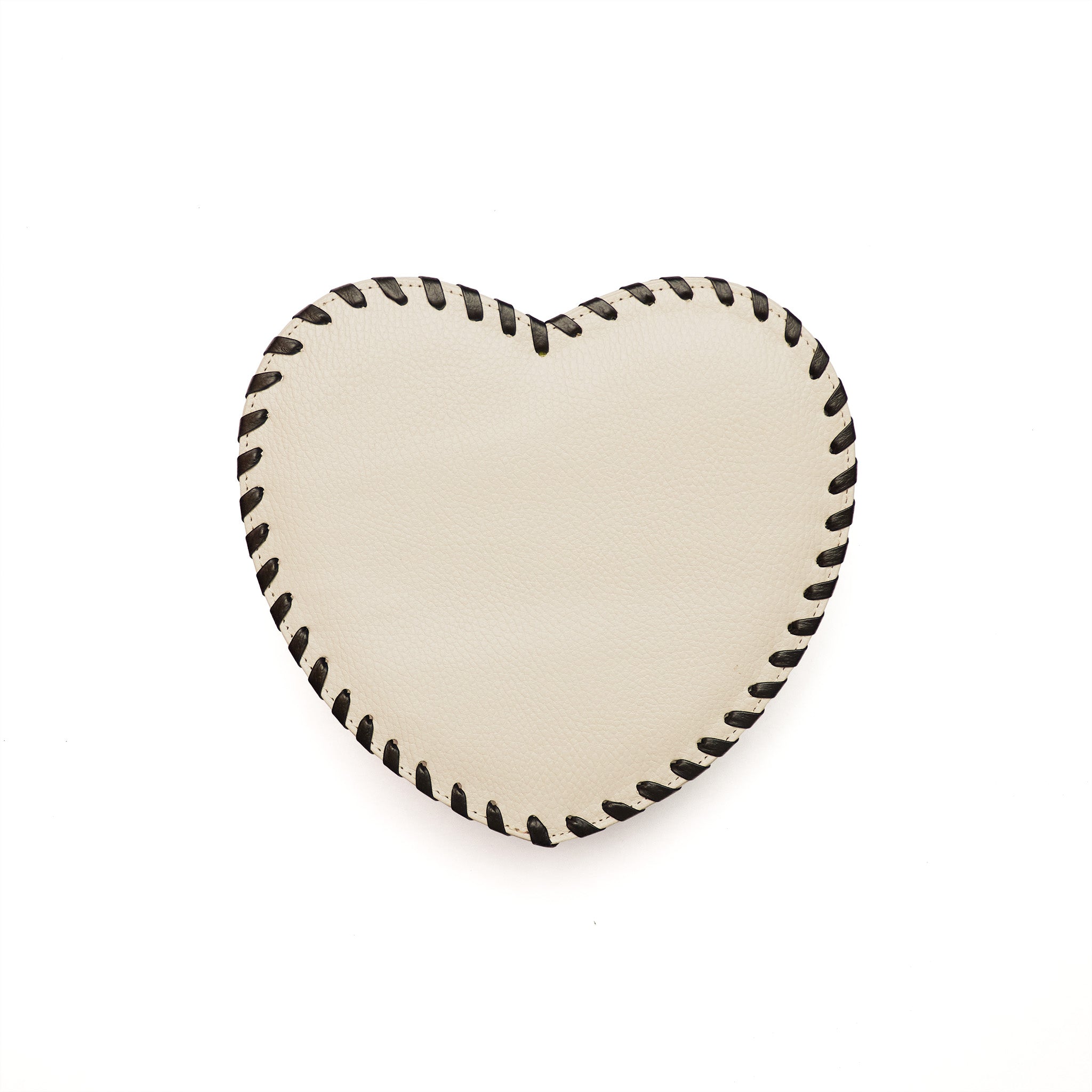 Heart BAG beige x NEGRO