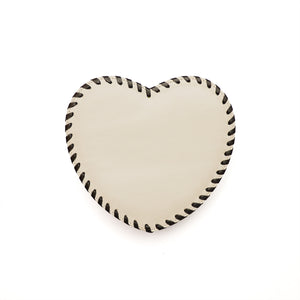 Heart BAG beige x NEGRO