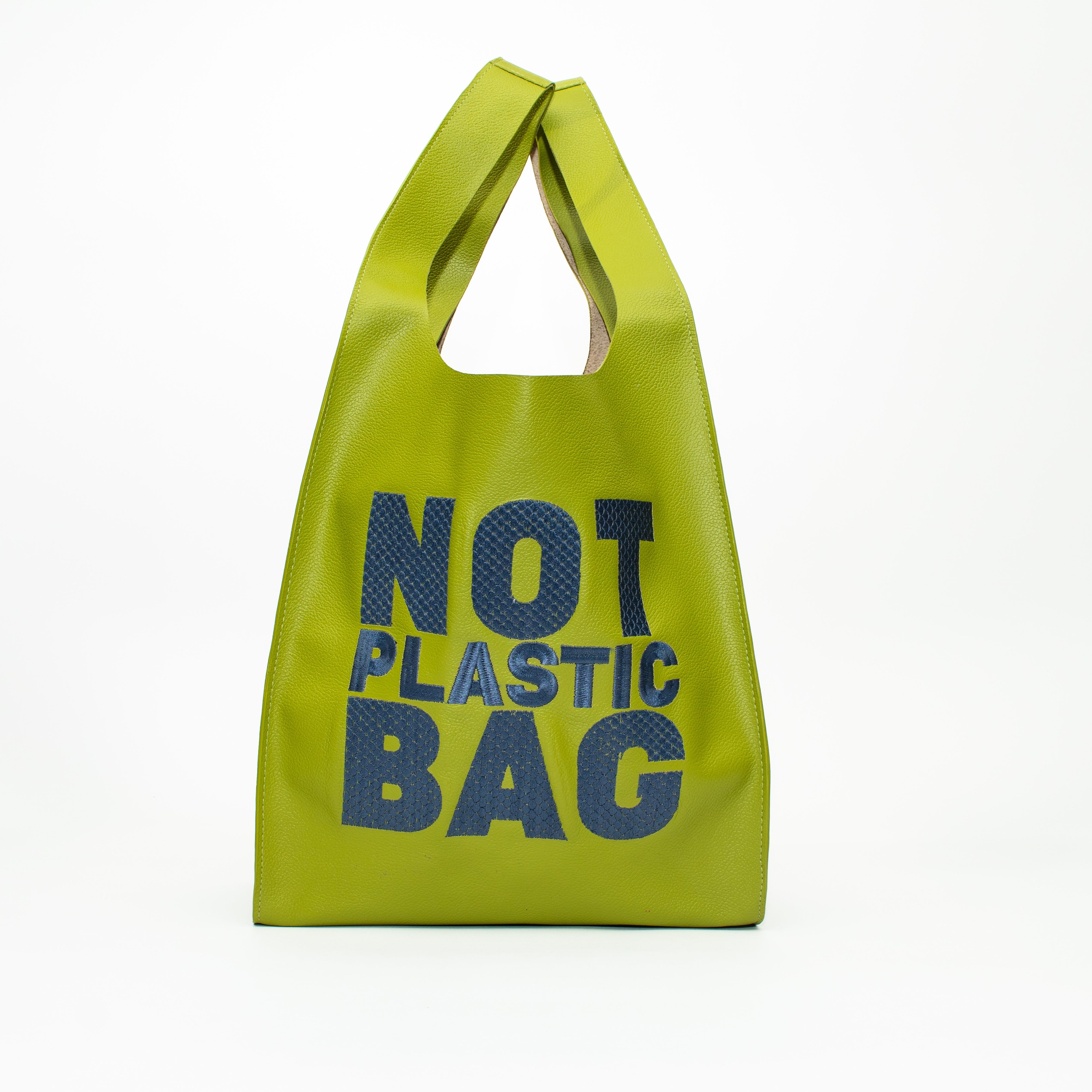 PLASTIC BAG -  Pistacho x azul celeste