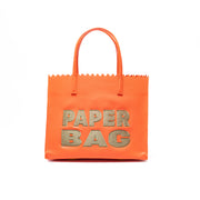 PAPER BAG SHORT aperol x verde oliva
