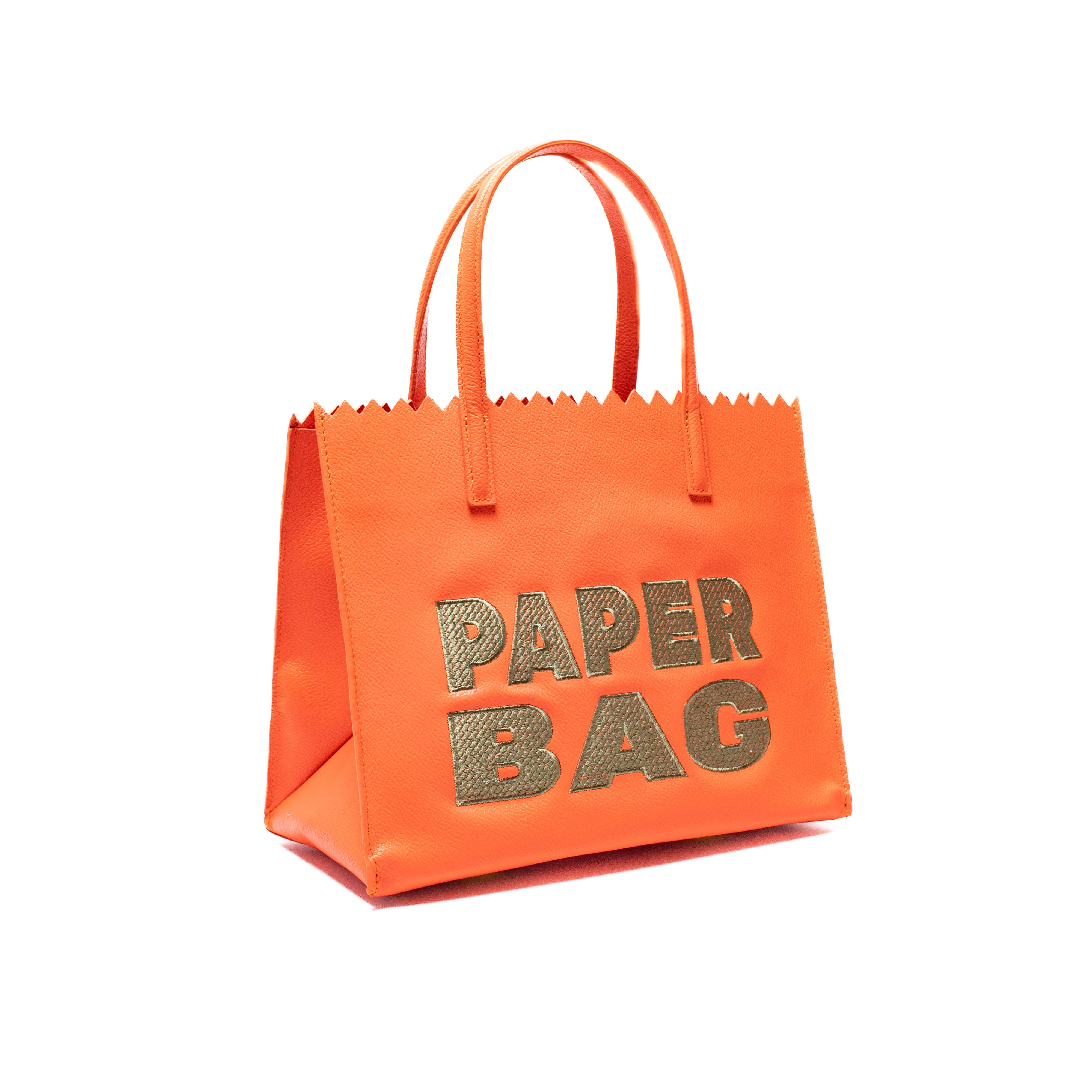 PAPER BAG SHORT aperol x verde oliva