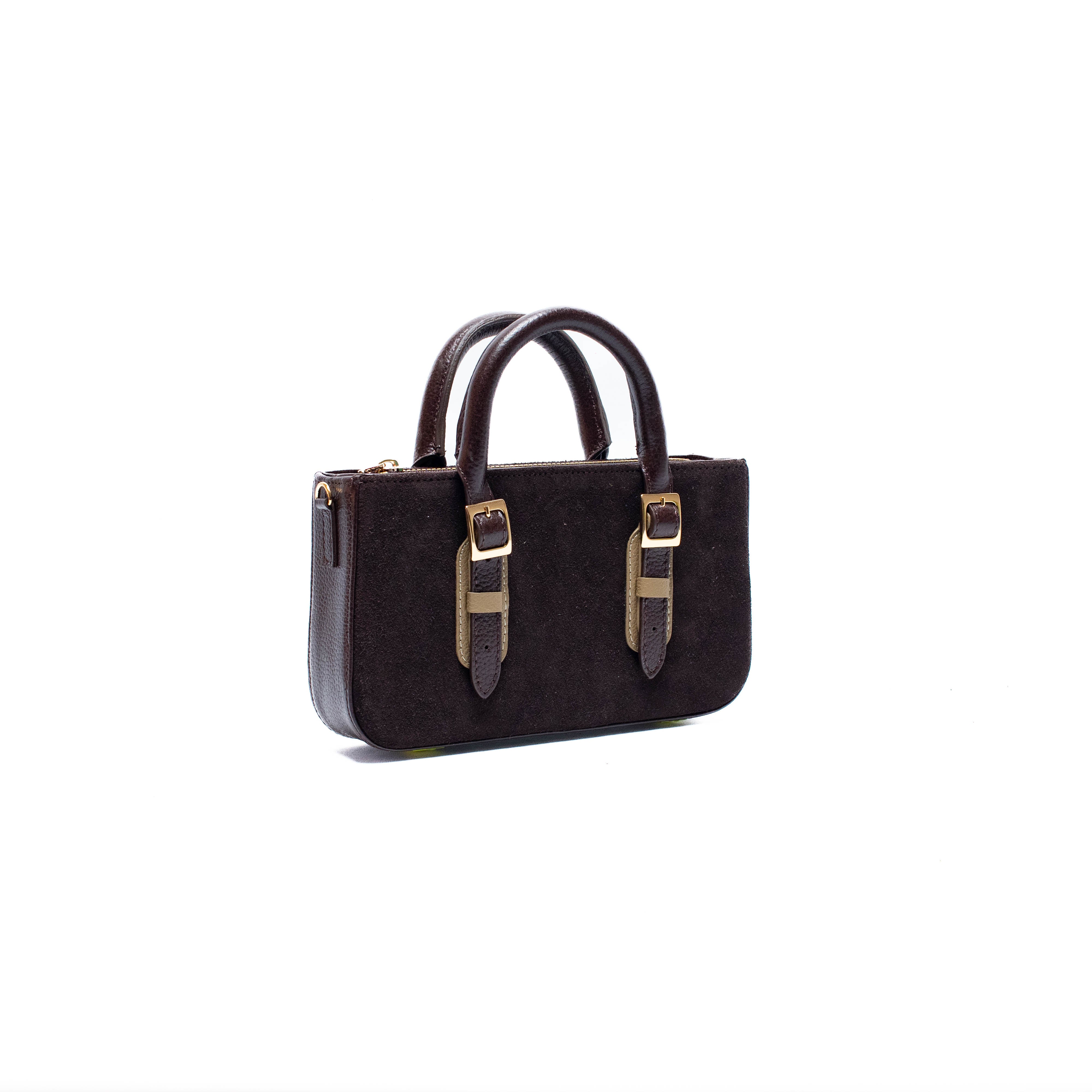 LOVELY BAG MICRO - Chocolate x Musgo