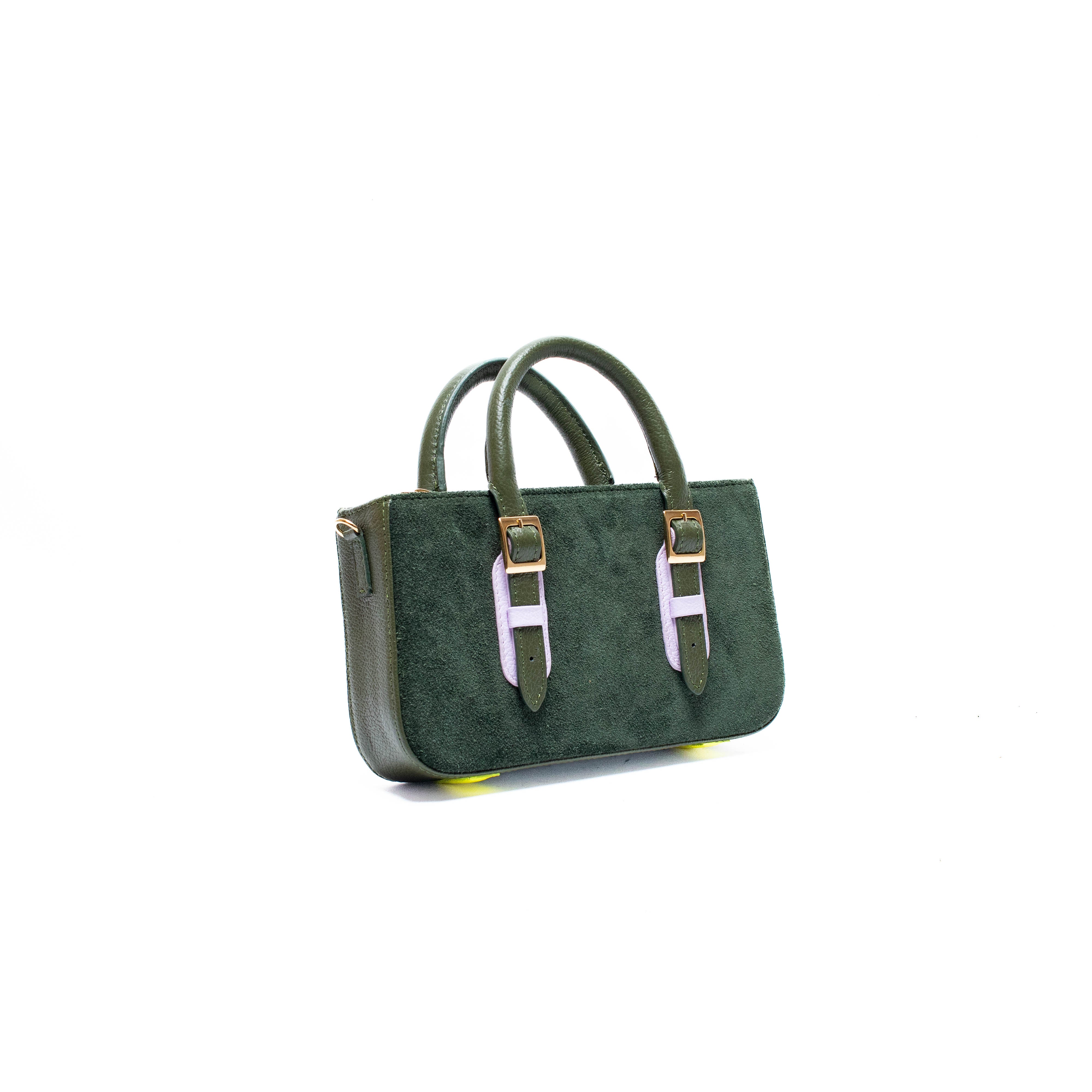 LOVELY BAG MICRO - Verde Botella x Malva