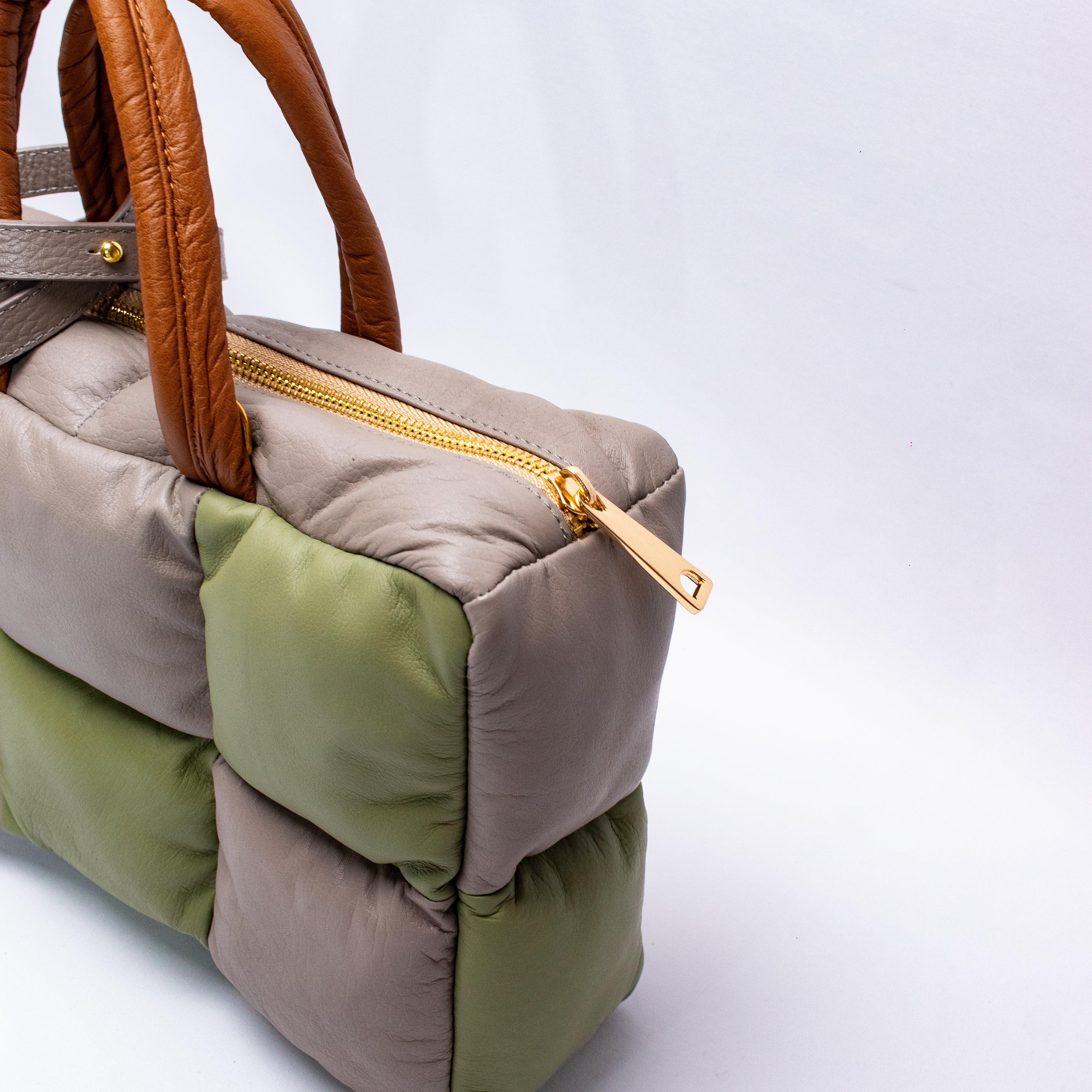 CANDELARIA BAGUETTE BAG  Verde / Taupe + Miel