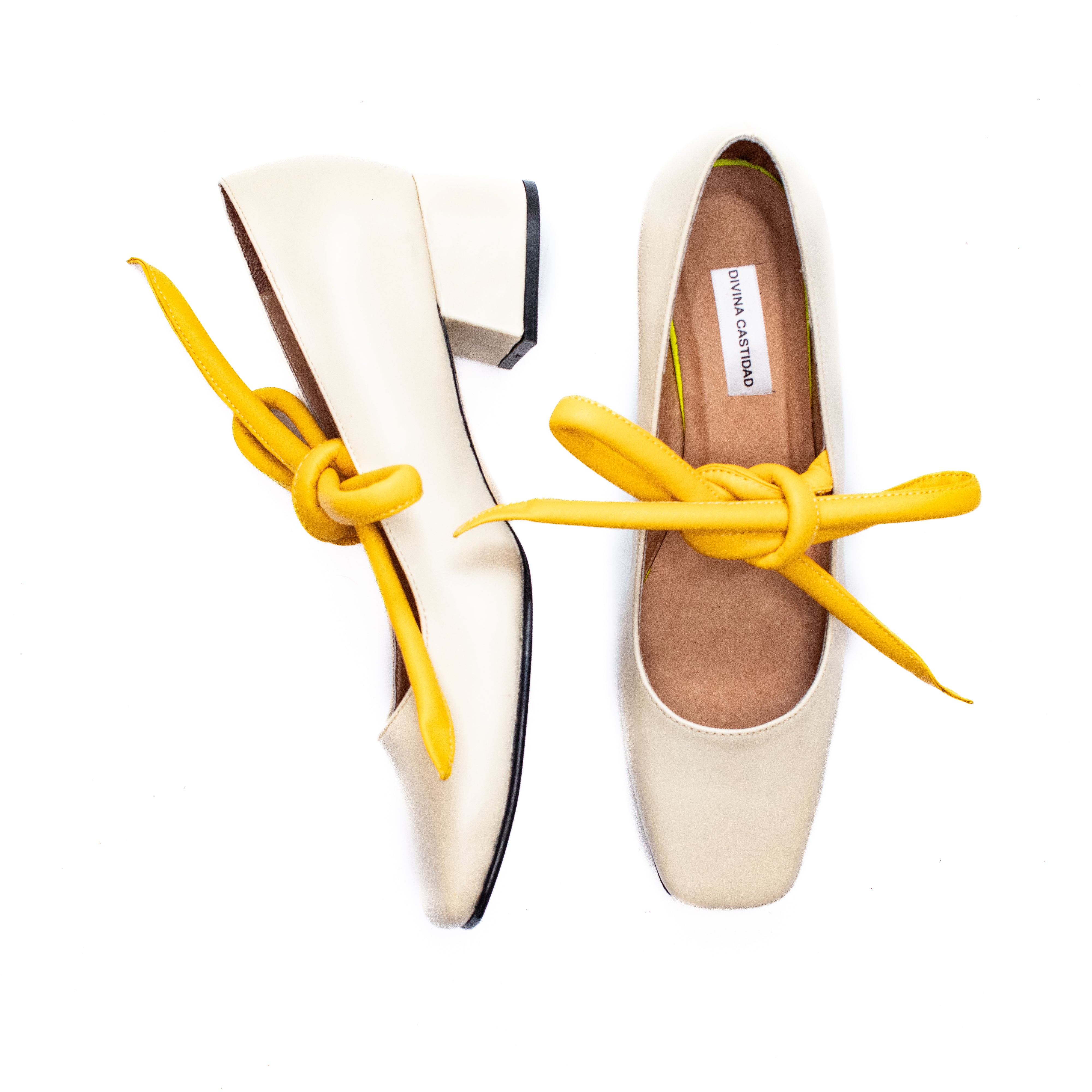 CHUNKIE MARY JANE beige x amarillo