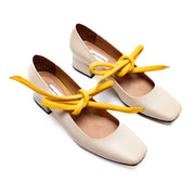 CHUNKIE MARY JANE beige x amarillo