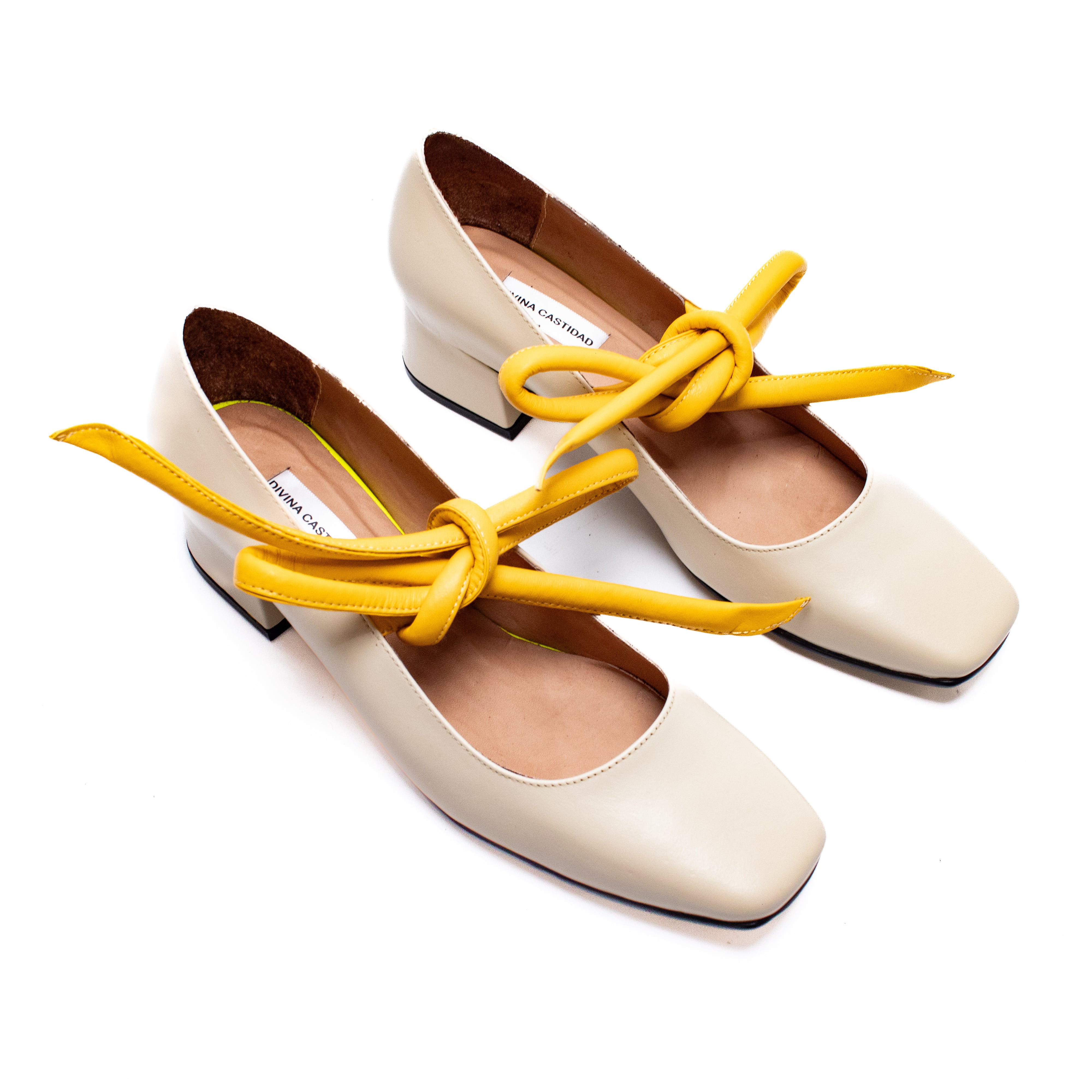 CHUNKIE MARY JANE beige x amarillo