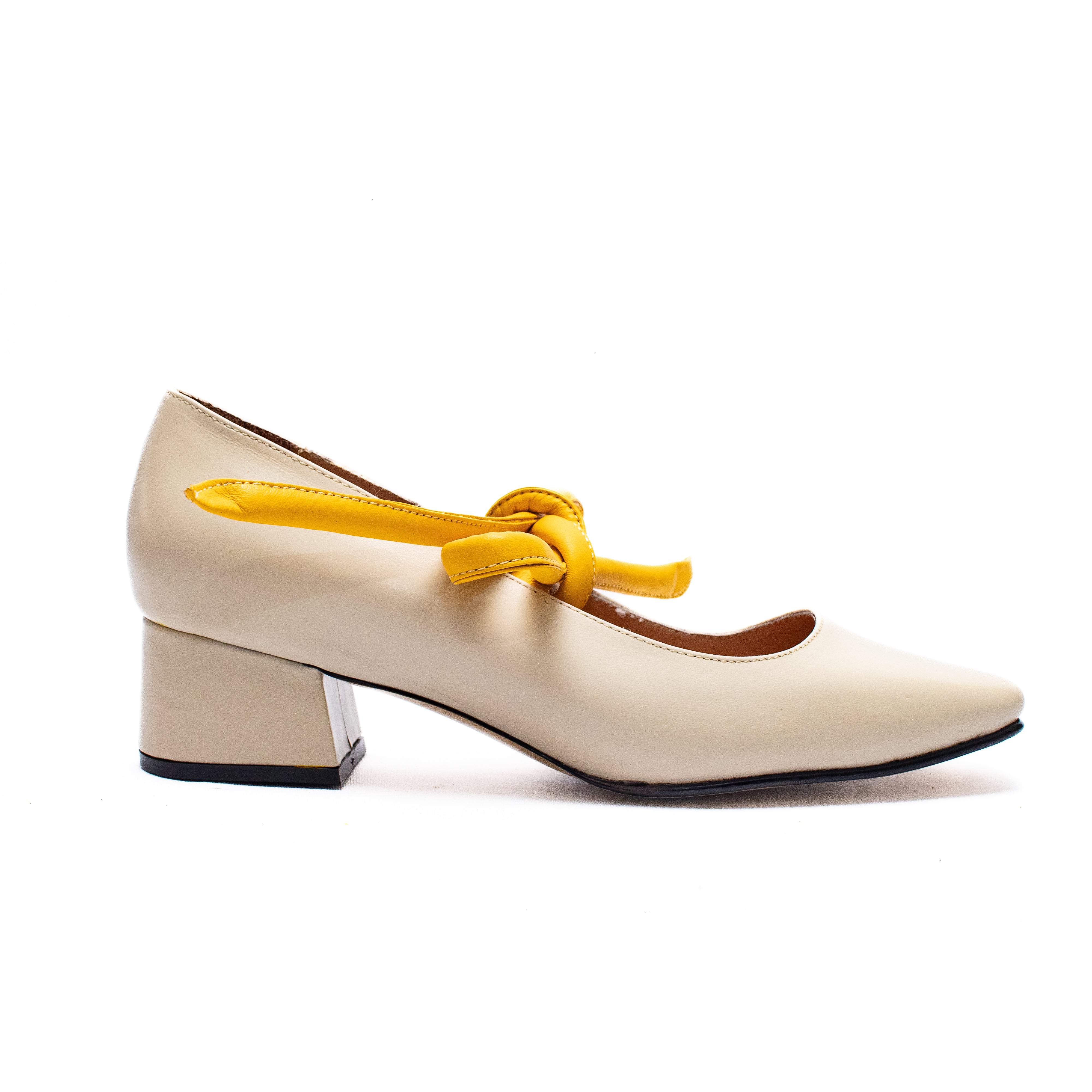 CHUNKIE MARY JANE beige x amarillo