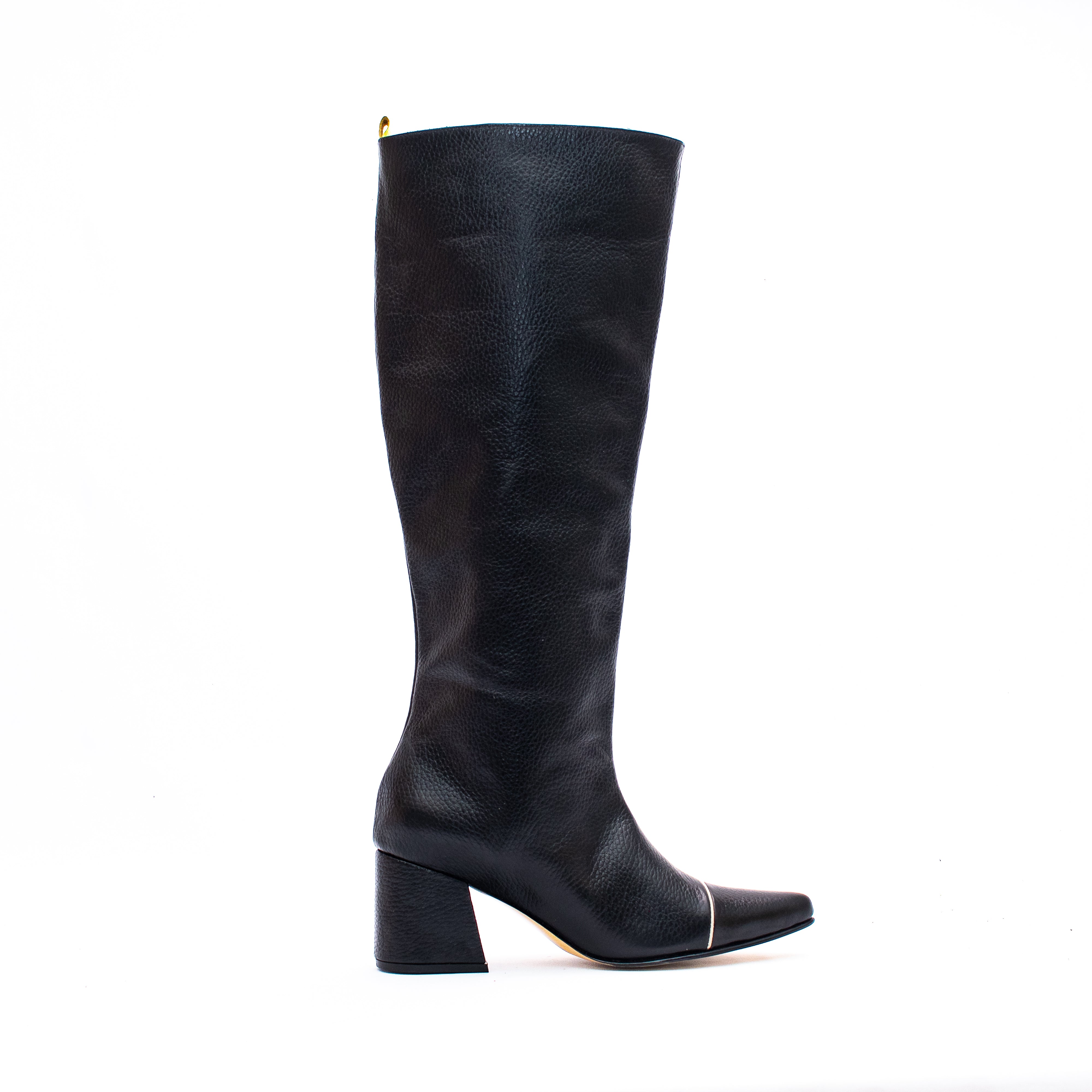 KNEE HIGH BOOTS - Negro x Beige
