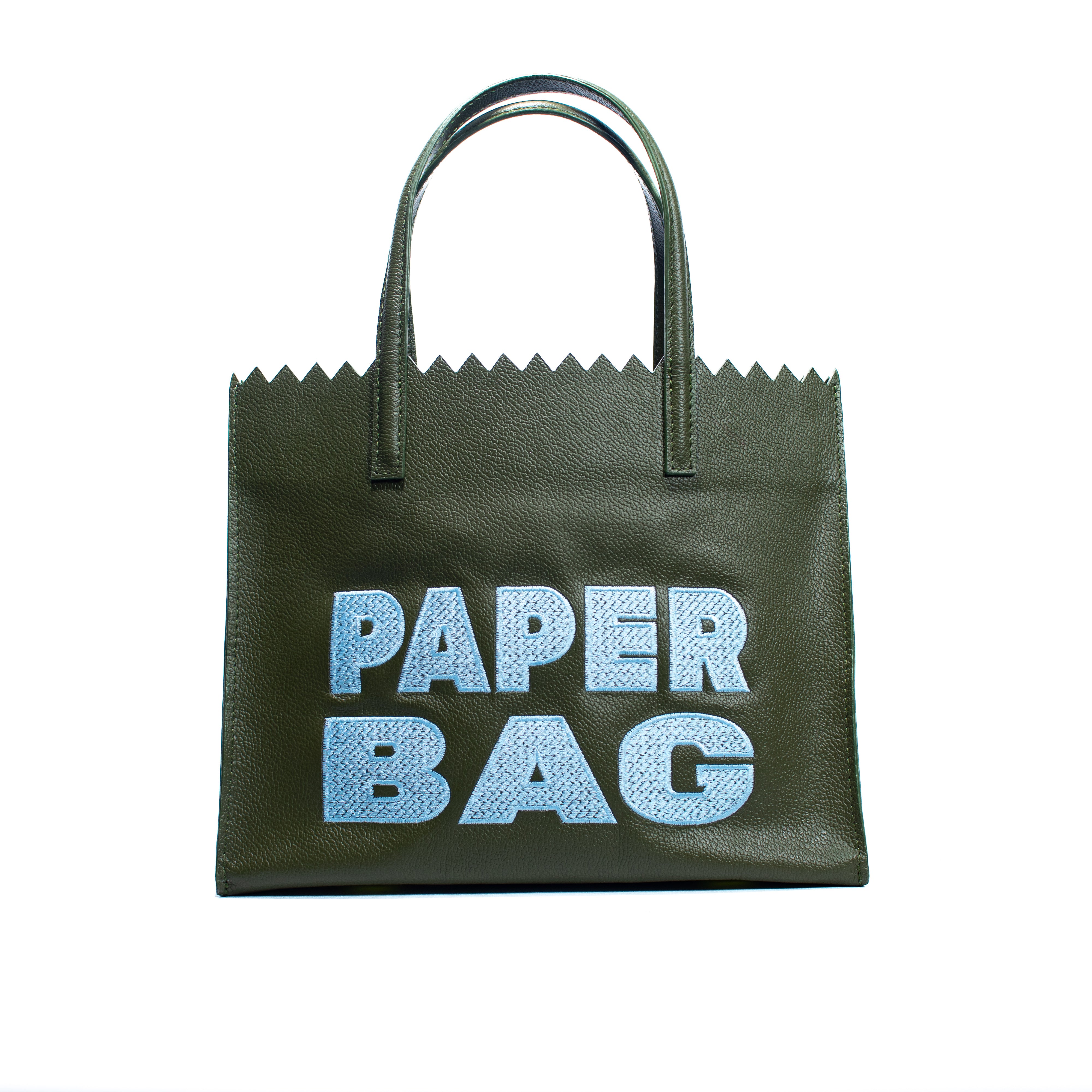 Paper Bag SHORT - Verde Oliva x Azul