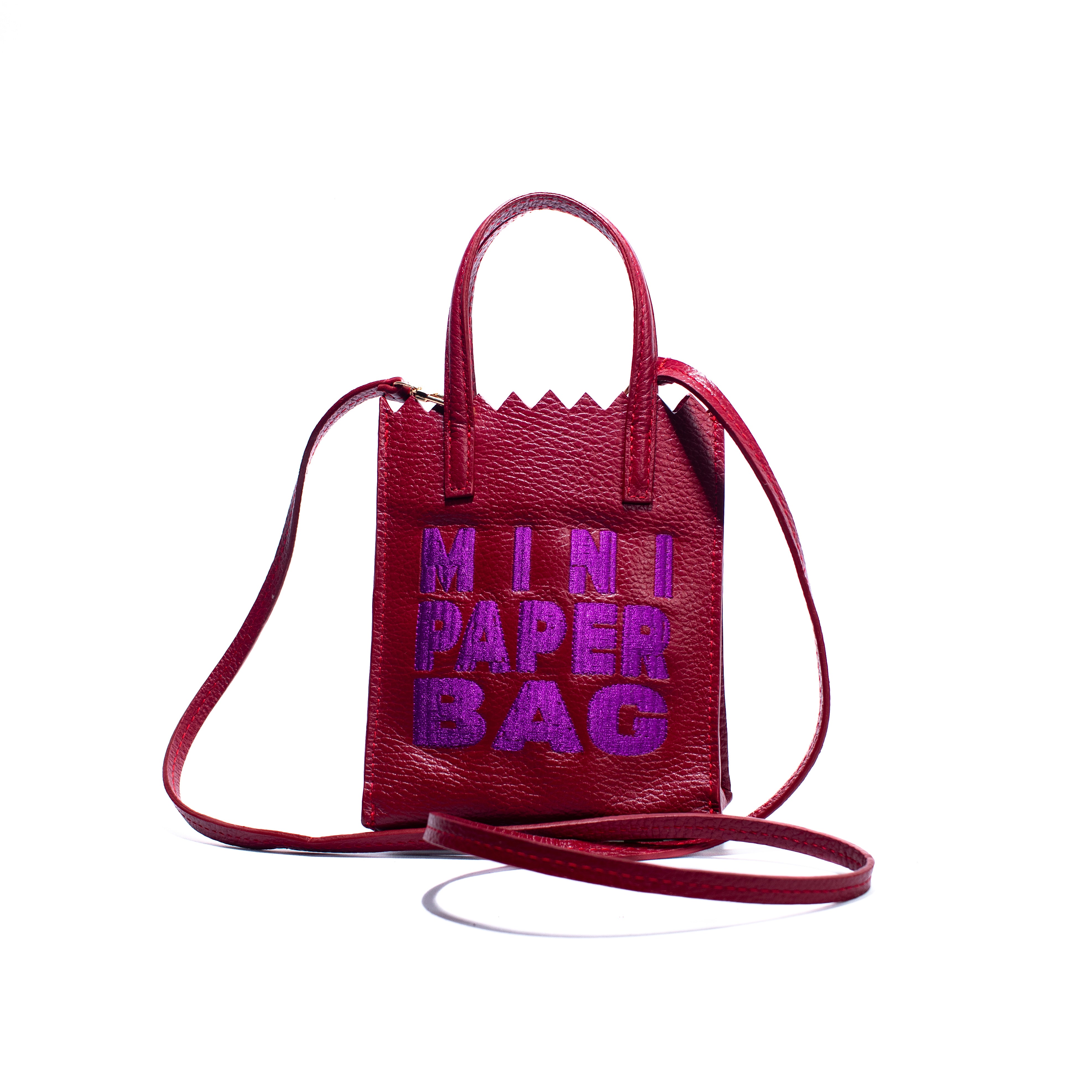 Mini Paper Bag - Burdeos X Violeta